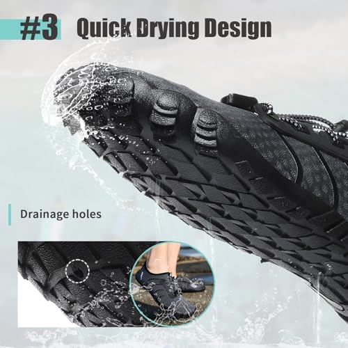 Detalle de Hanani Barefoot Water Shoes – Unisex Quick-Dry Aqua Shoes for Beach, Swim and Casual Wear