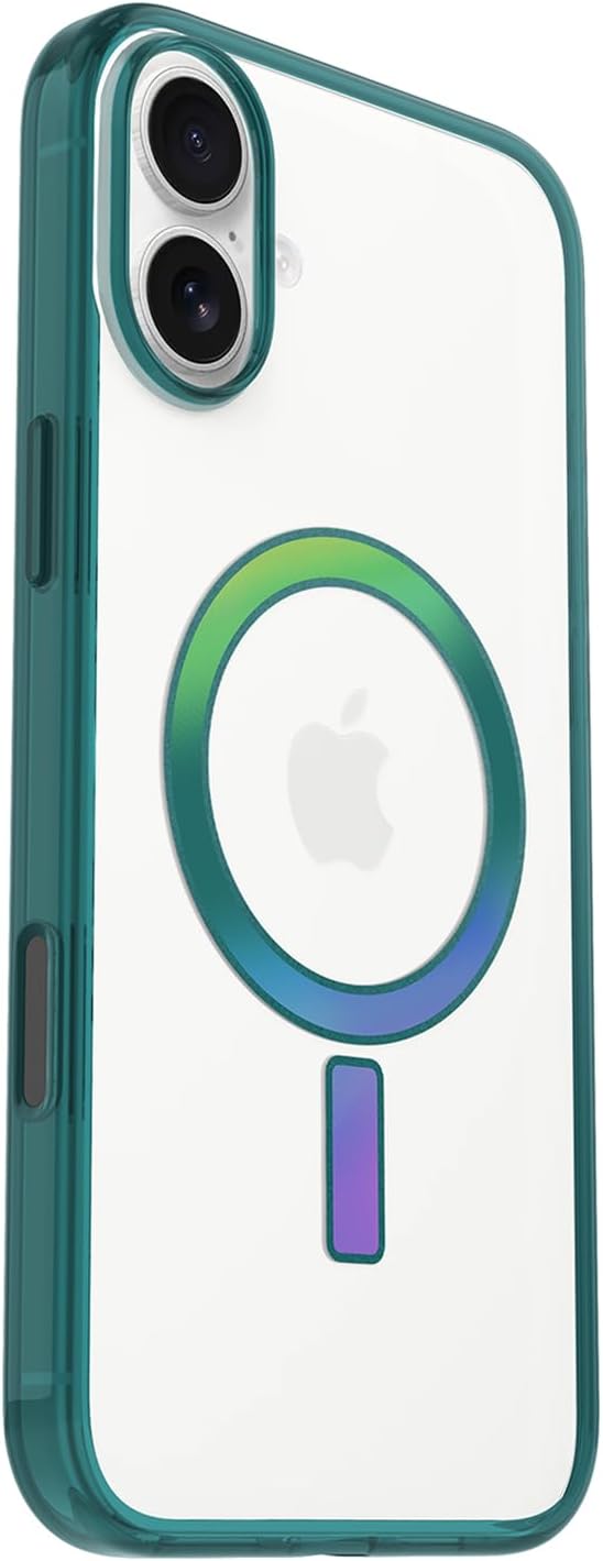 Detalle de OtterBox Clear Case Series MagSafe per iPhone 16 Plus: protezione sottile, resistente e sostenibile
