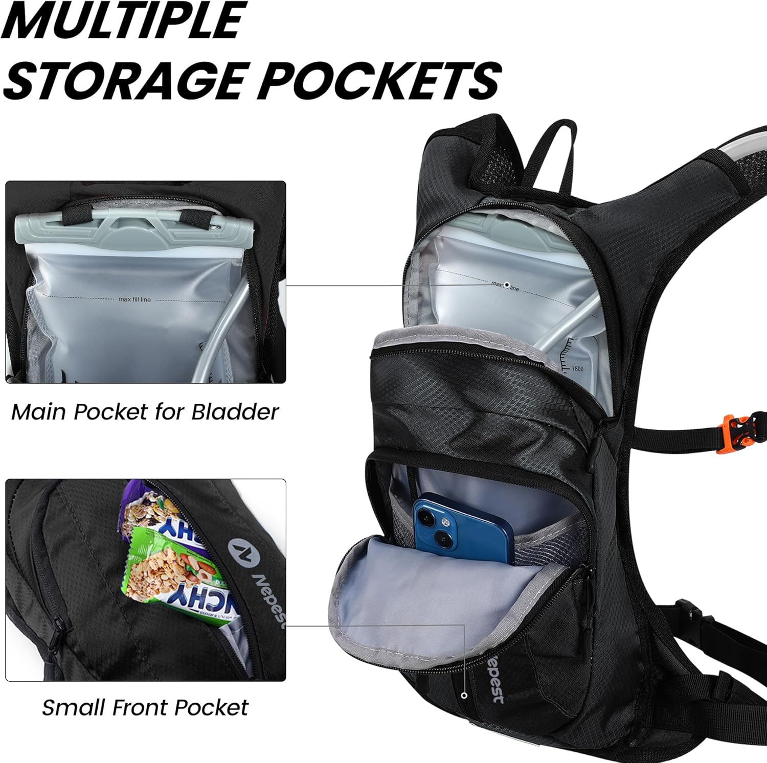 Detalle 2 de Nepest Hydration Pack 2L Backpack