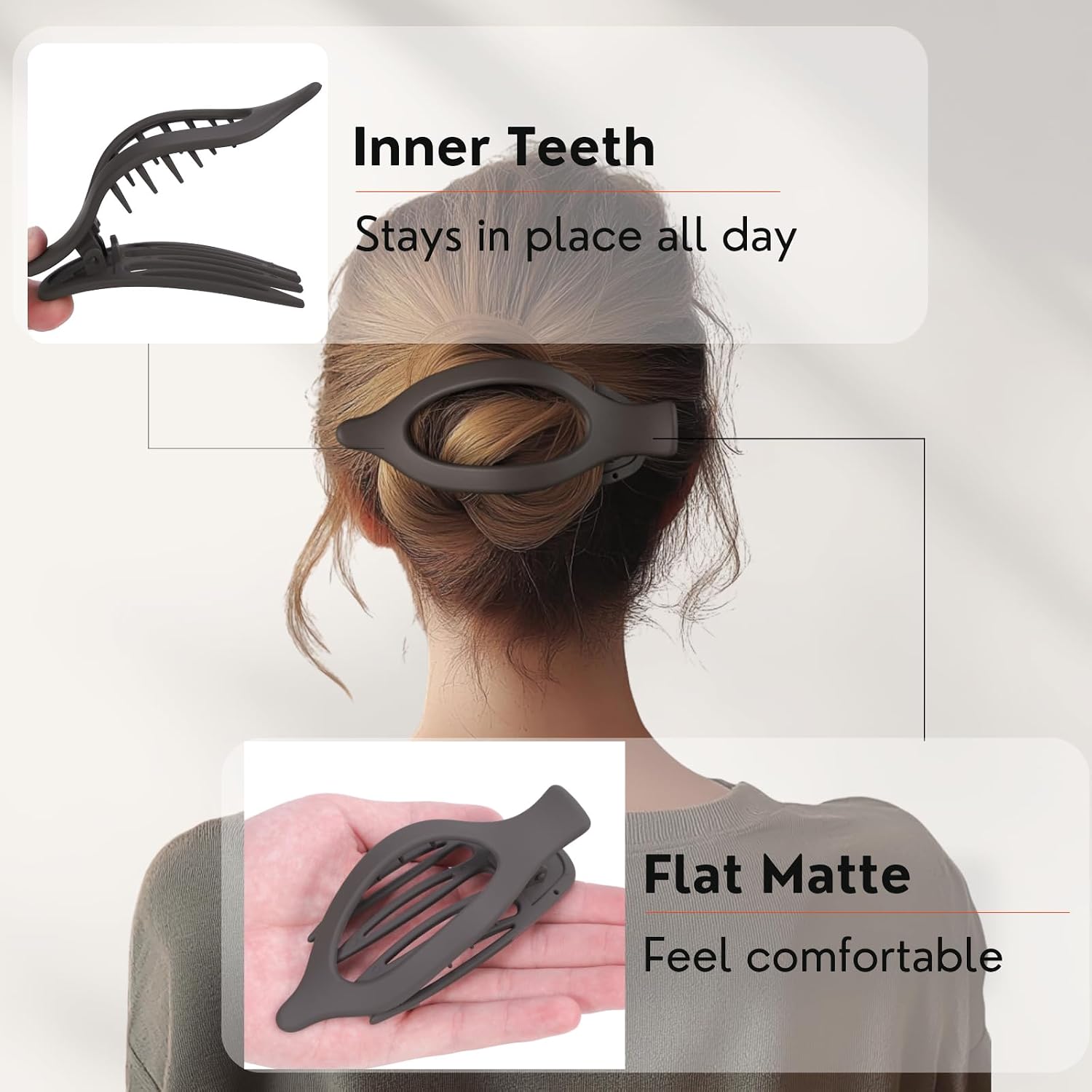 Detalle de Flat Hair Clips, 8-Pack