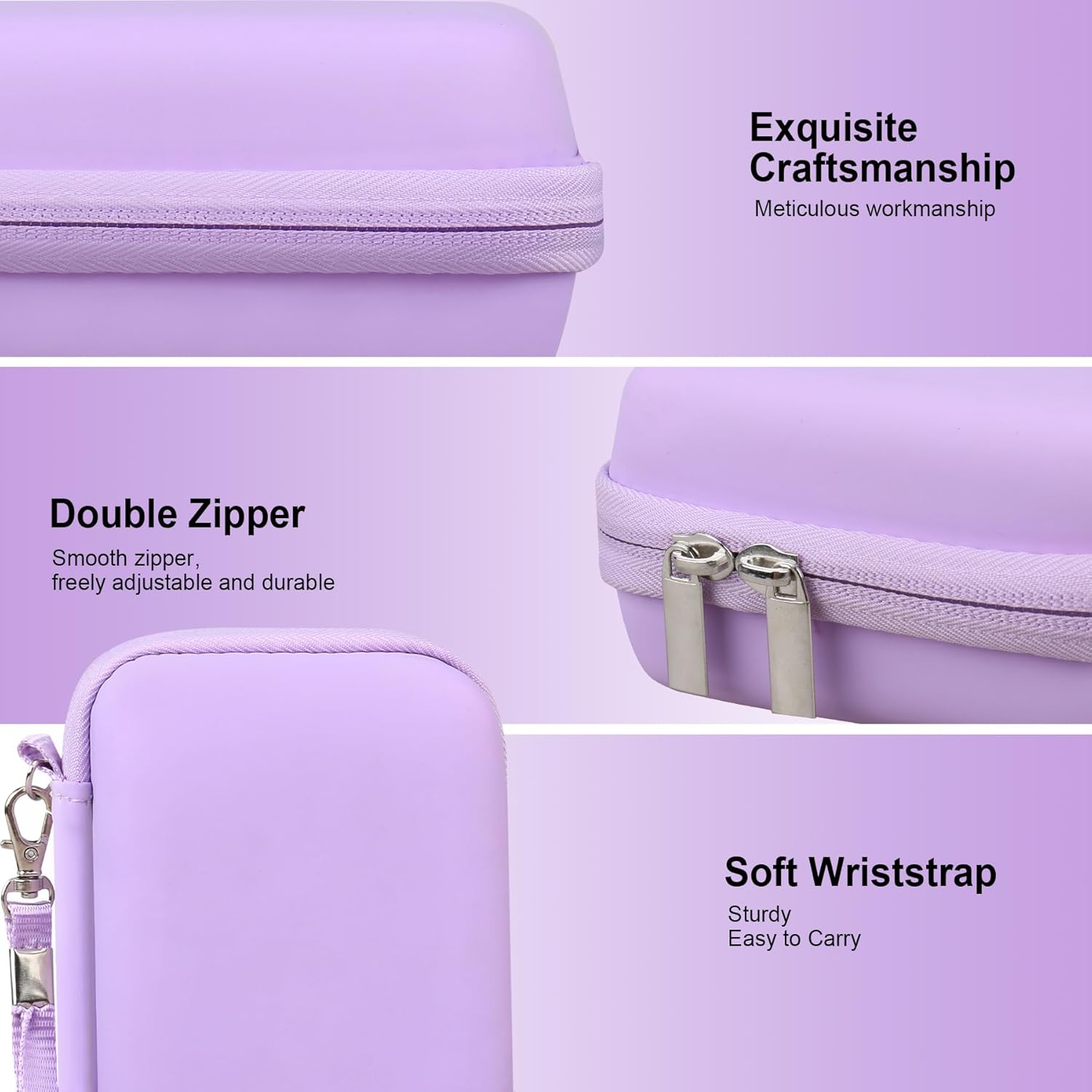 Detalle de RAIALL Hard Carrying Case for Kodak PIXPRO C1 Friendly Zoom (Purple) with Mesh Pocket