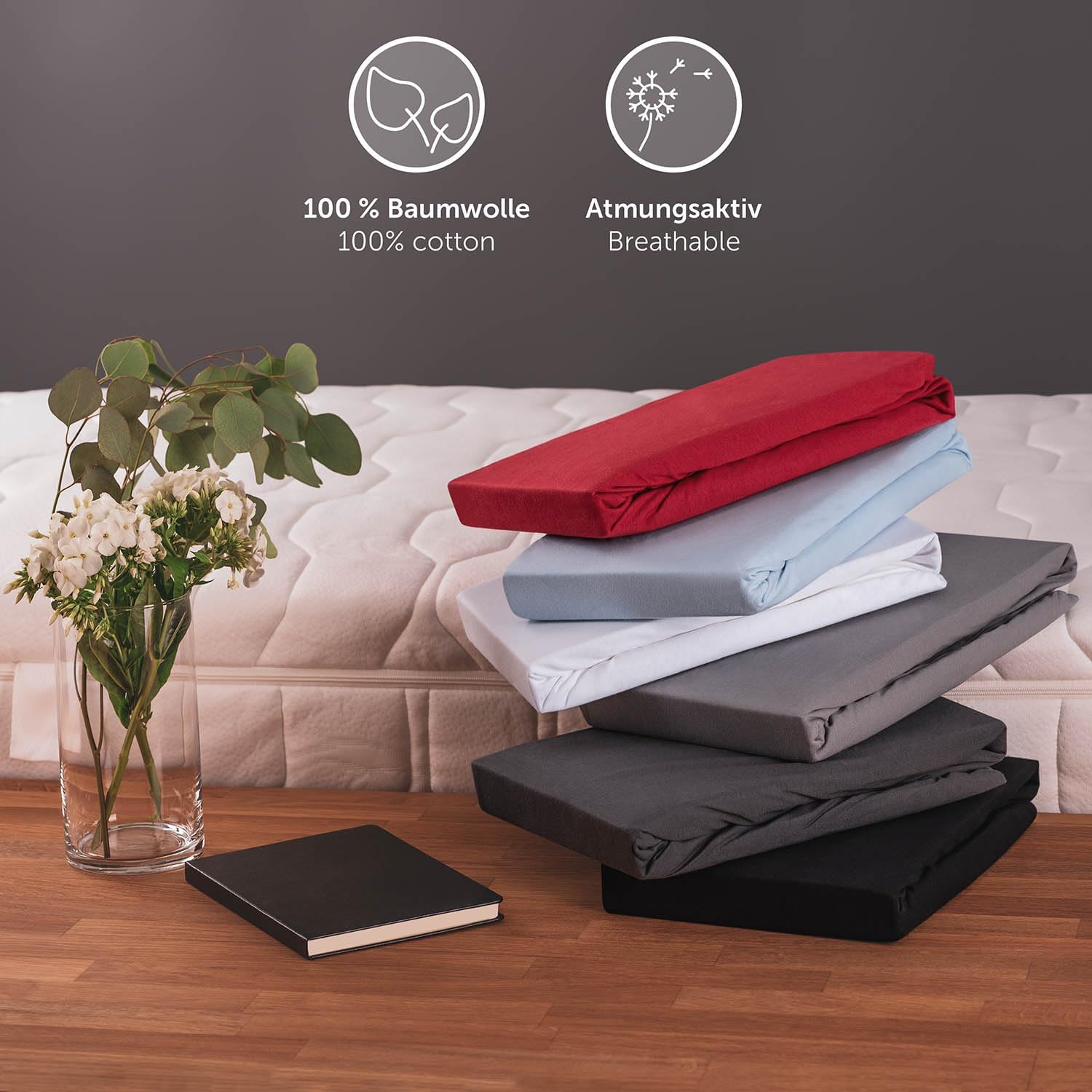Thumbnail 6 de Blumtal Spannbettlaken Jersey 140x200