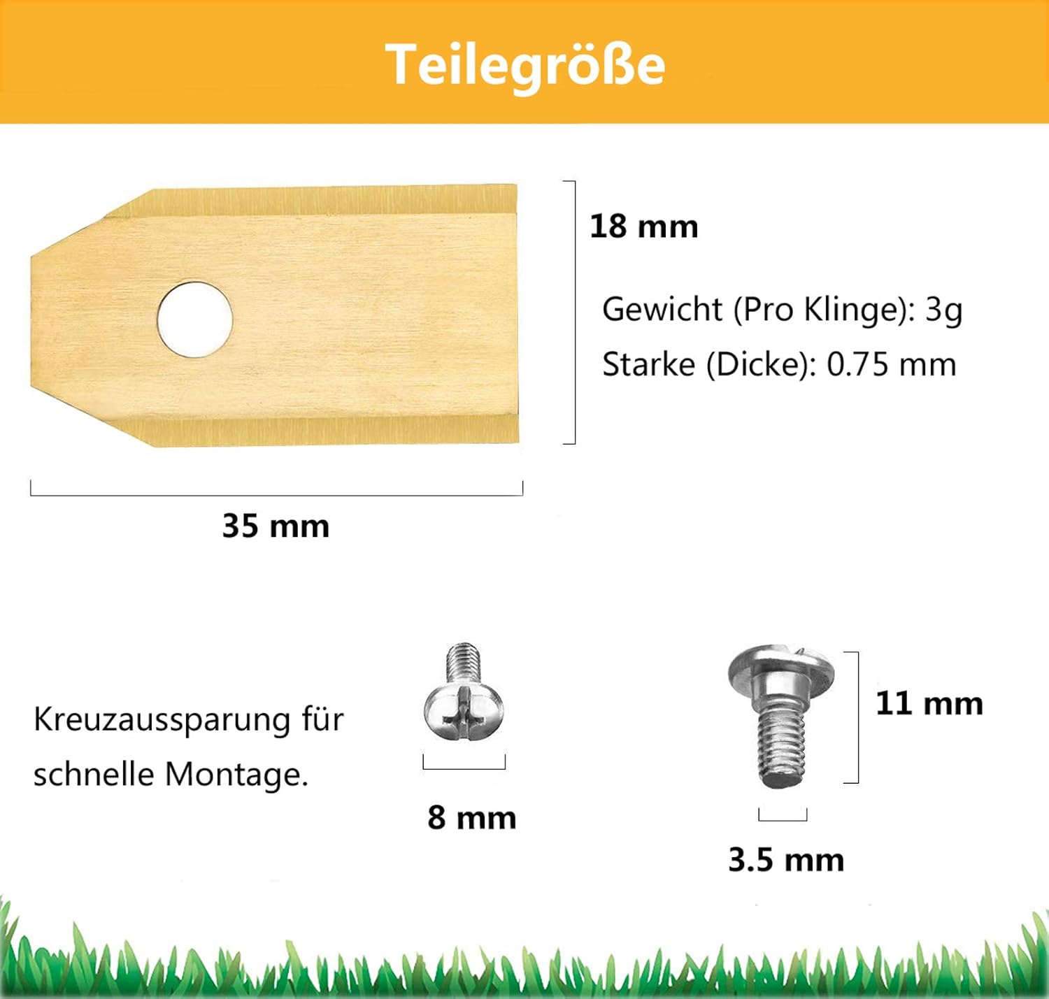 Thumbnail 2 de Titan-Klingenmesser 30er für Mähroboter