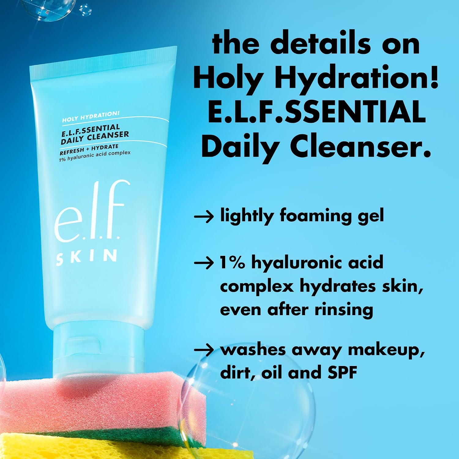 Detalle de e.l.f. SKIN Holy Hydration! e.l.f.ssential Daily Cleanser