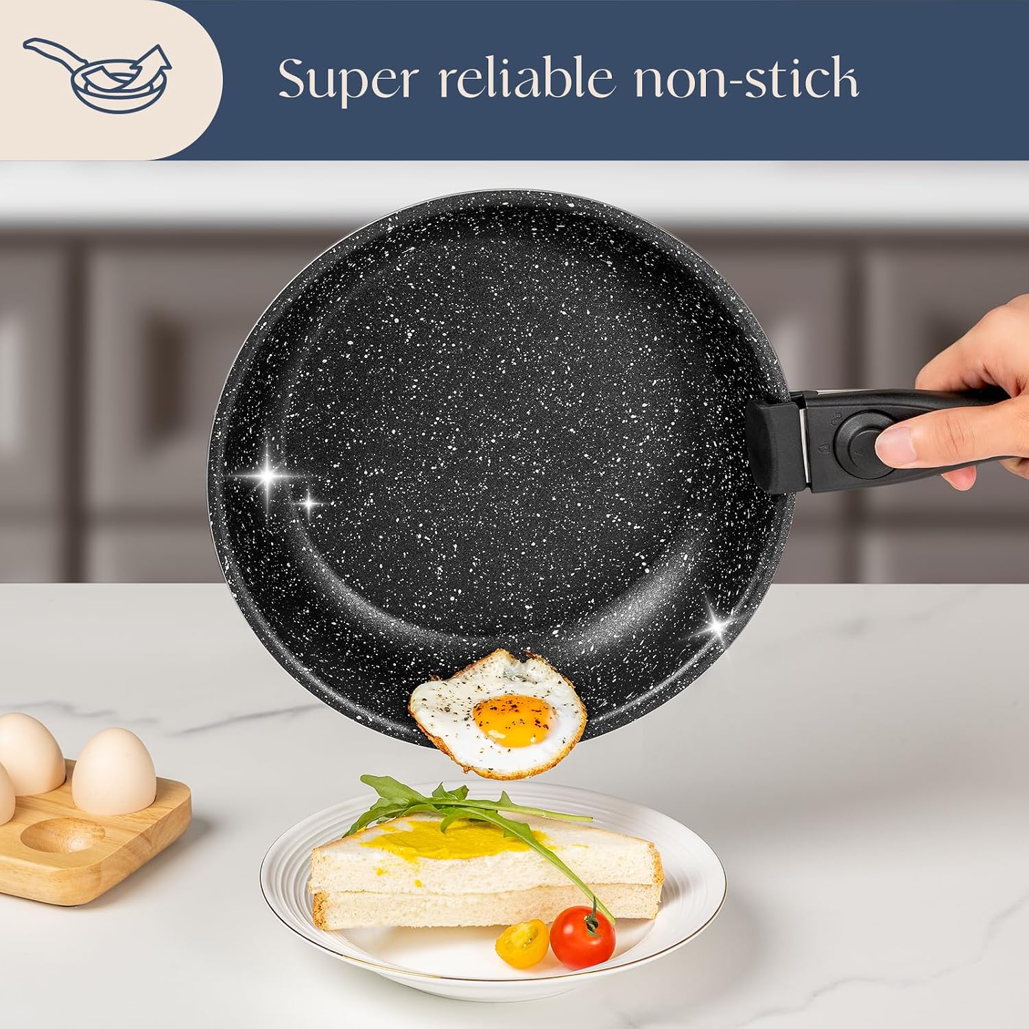Thumbnail 3 de Non Stick Pots and Pans Set 17 Piece