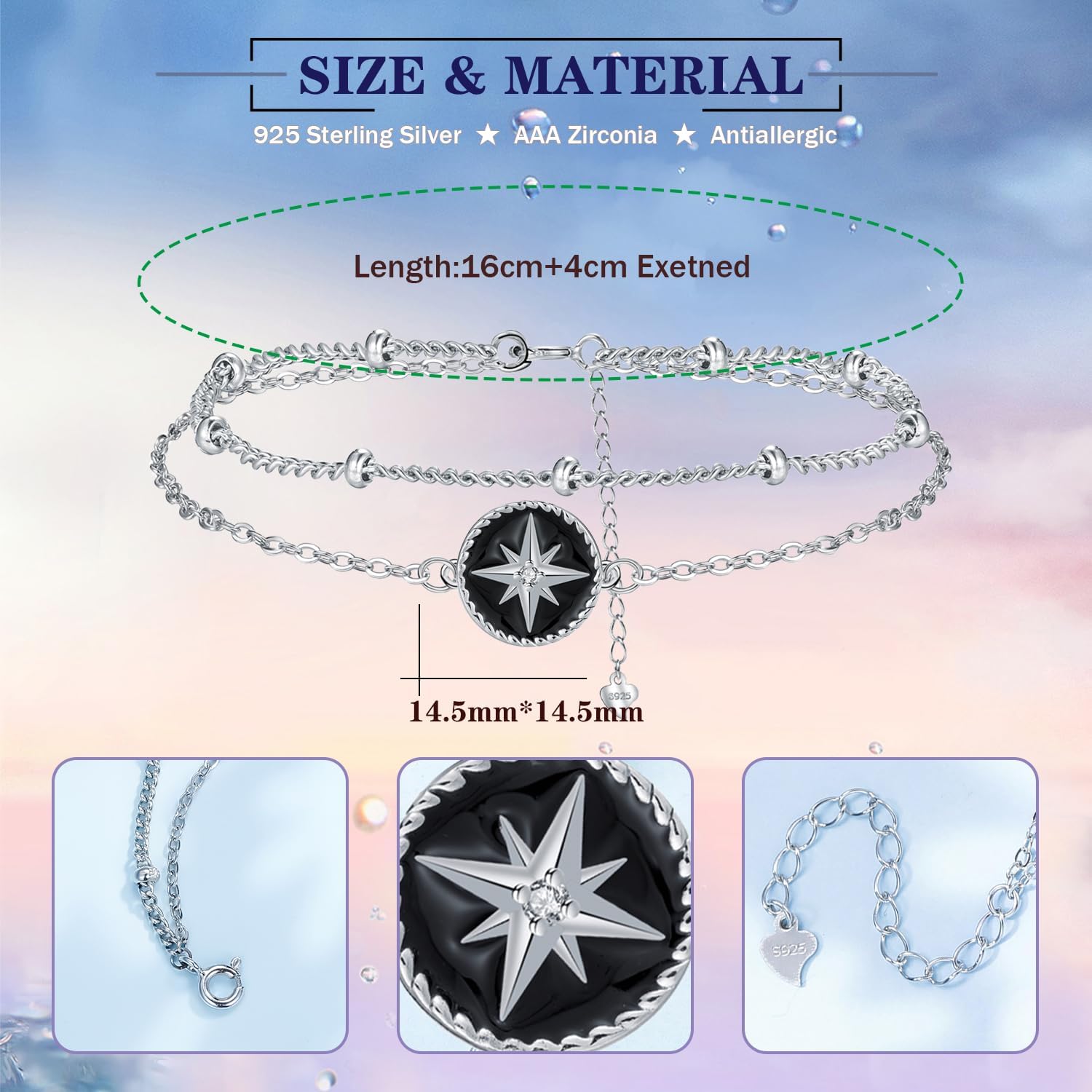 Thumbnail 5 de BerriBling Armband Damen 925 Silber Doppelkette