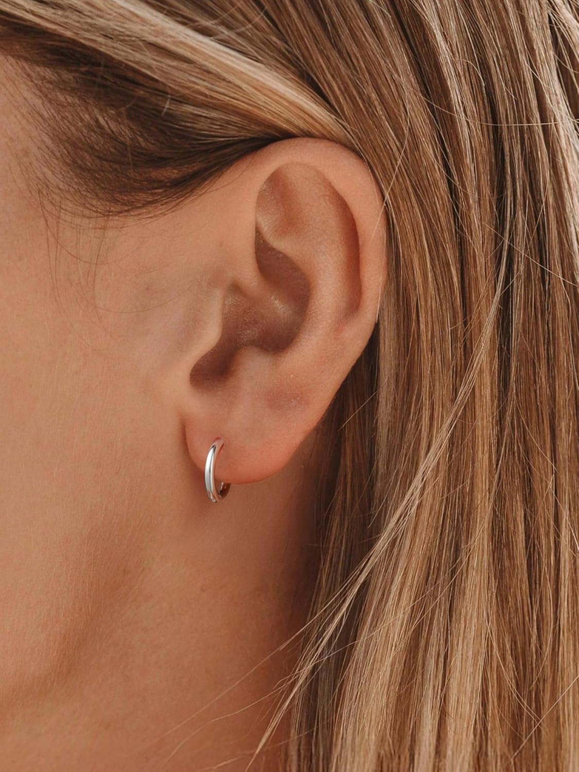 Thumbnail 2 de ChicSilver petites créoles en Argent 925 massif (8/9/10/12/14/16/20 mm) pour femme et homme