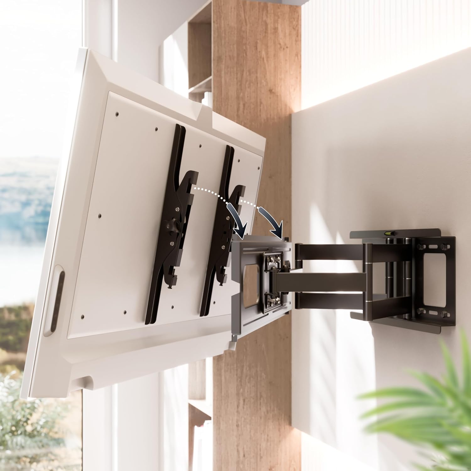 Detalle de RICOO R06 TV-Wandhalterung schwenkbar für 40–85 Zoll, bis 95 kg, VESA 600x400 (400)x400 mm