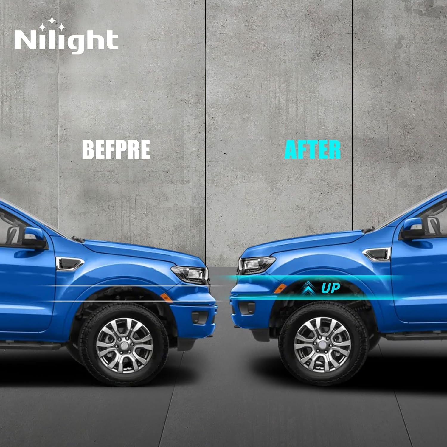 Thumbnail 6 de Nilight 2.5-inch Leveling Lift Kit for 2019-2022 Ford Ranger (2WD/4WD) — Front Strut Spacers