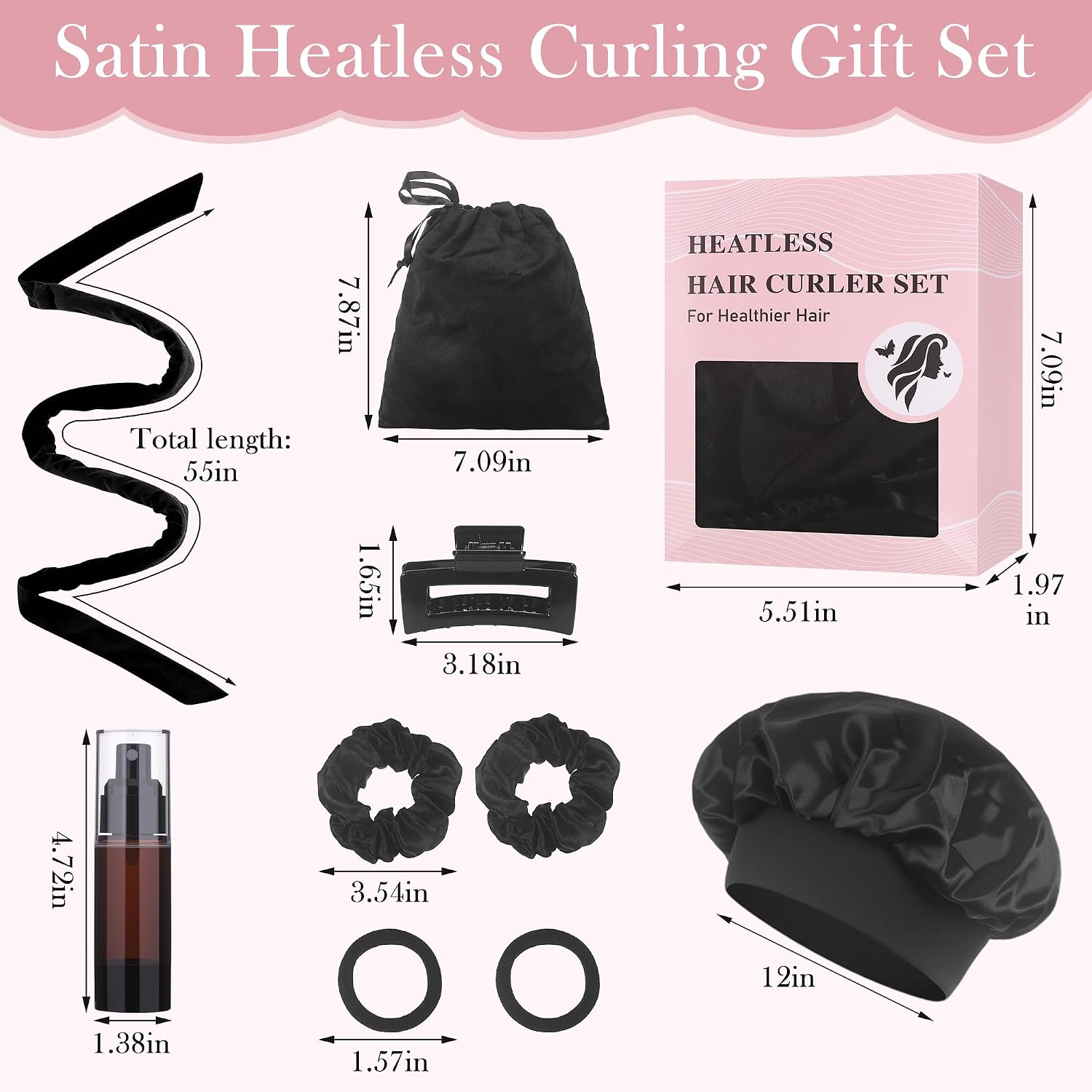 Detalle 2 de Heatless Hair Curlers, 55-inch