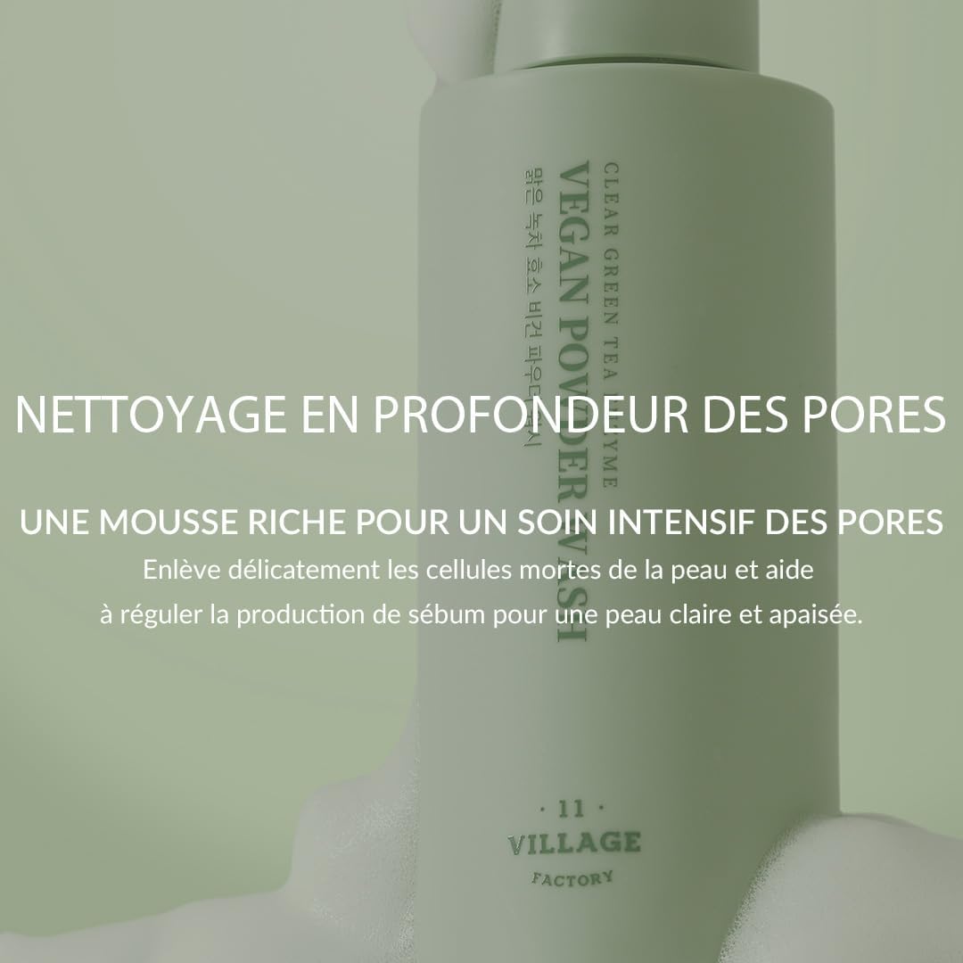 Thumbnail 3 de Village11Factory Clear Green Tea Enzyme Vegan Powder Wash (60 g) – Nettoyant en poudre au thé vert & papaye