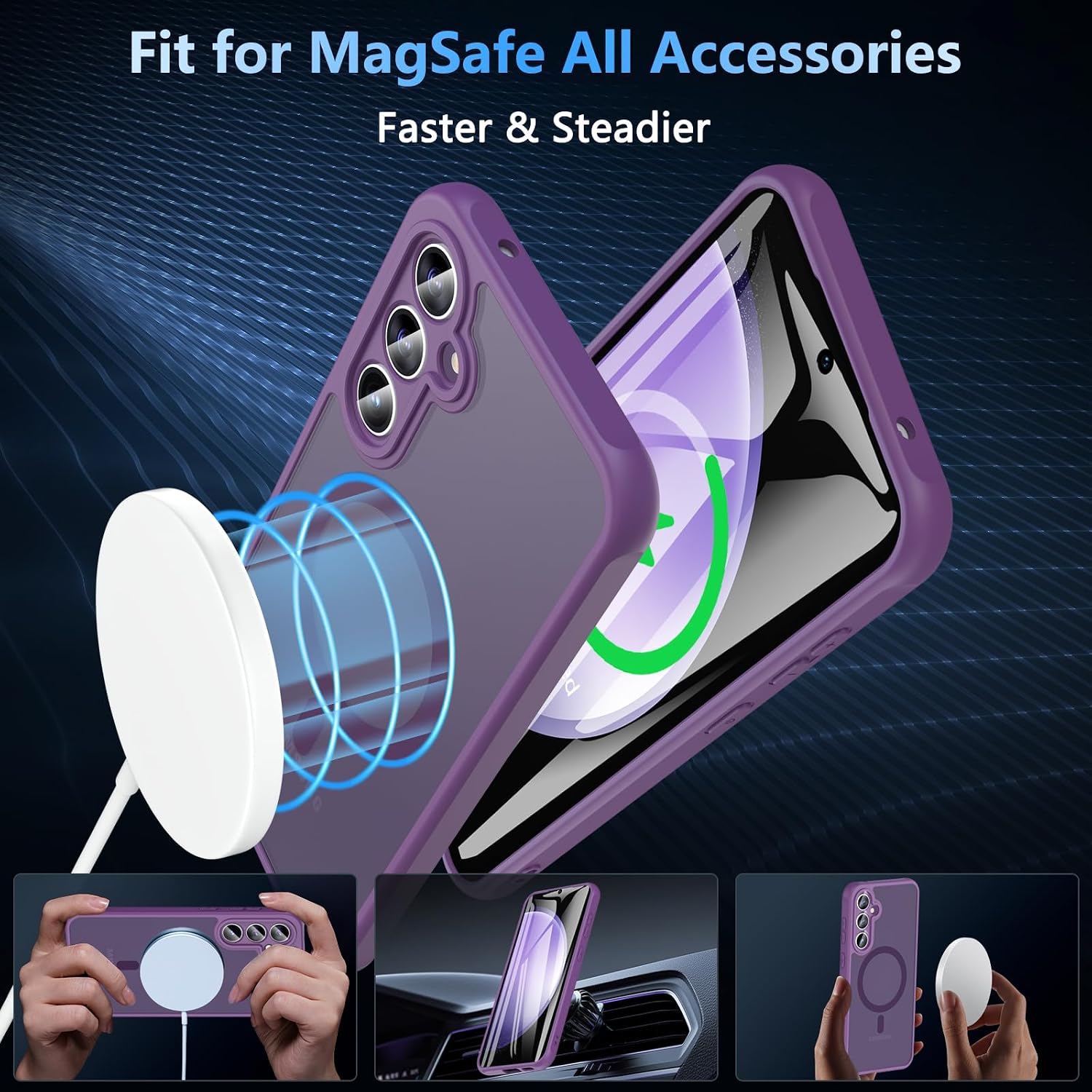 Detalle 2 de Hensinple Samsung S23 FE magnetic case 1 with screen protector