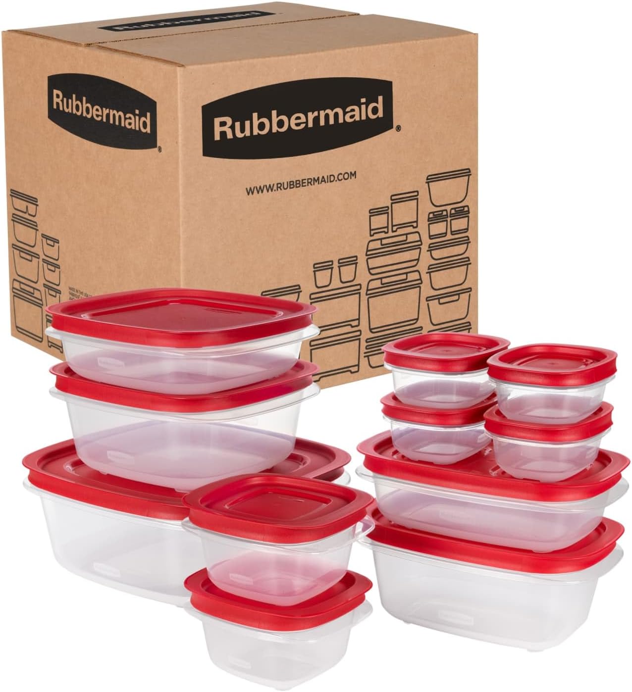 Detalle de Rubbermaid EasyStore 22-Piece Food Storage 🍱