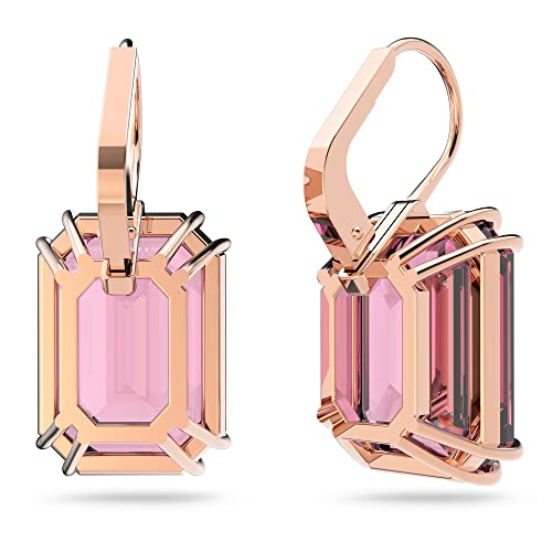 Thumbnail 3 de Swarovski Pendientes Millenia, Talla octogonal, Rosas, Baño tono oro rosa