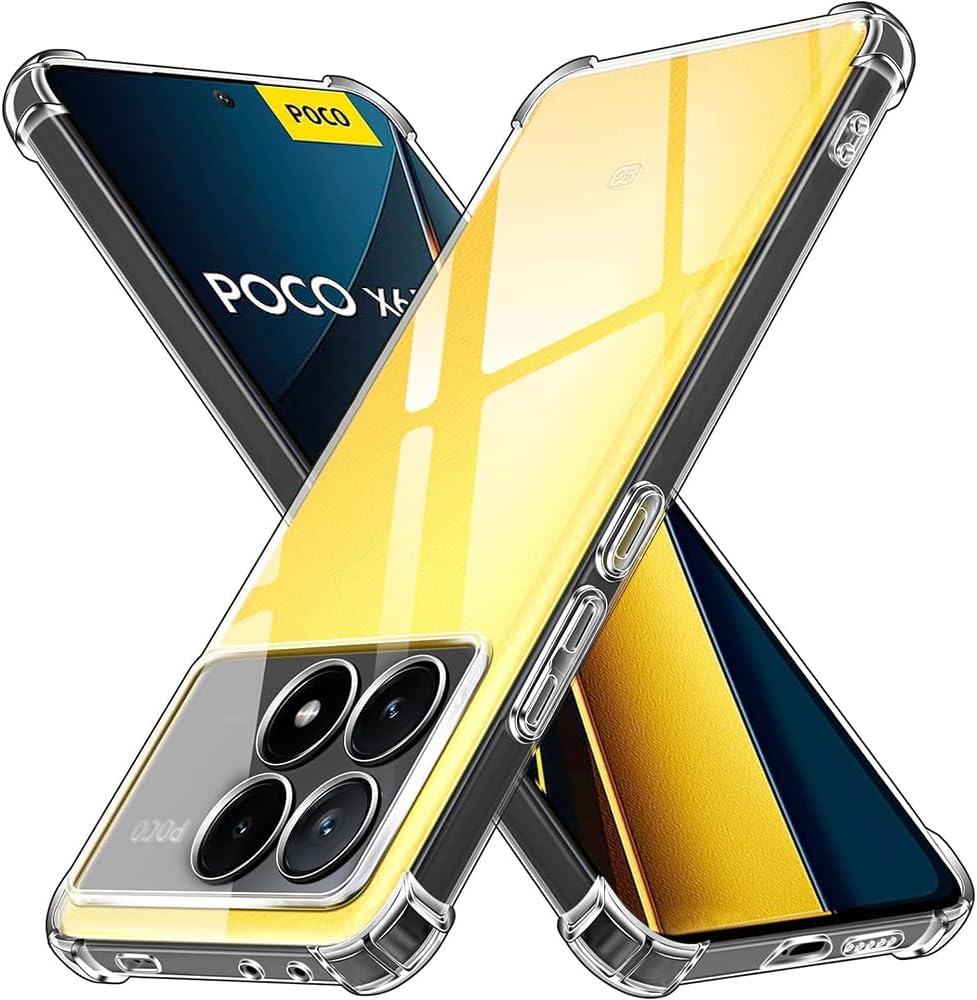 Detalle de CaseLover Transparent Hülle für Xiaomi Poco X6 Pro 5G – Weiches TPU mit Stoß- und Kratzschutz