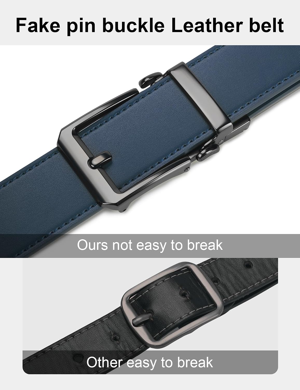 Thumbnail 6 de JUKMO 1.5" (38mm) Leather Ratchet Belt for Men in Gift Box