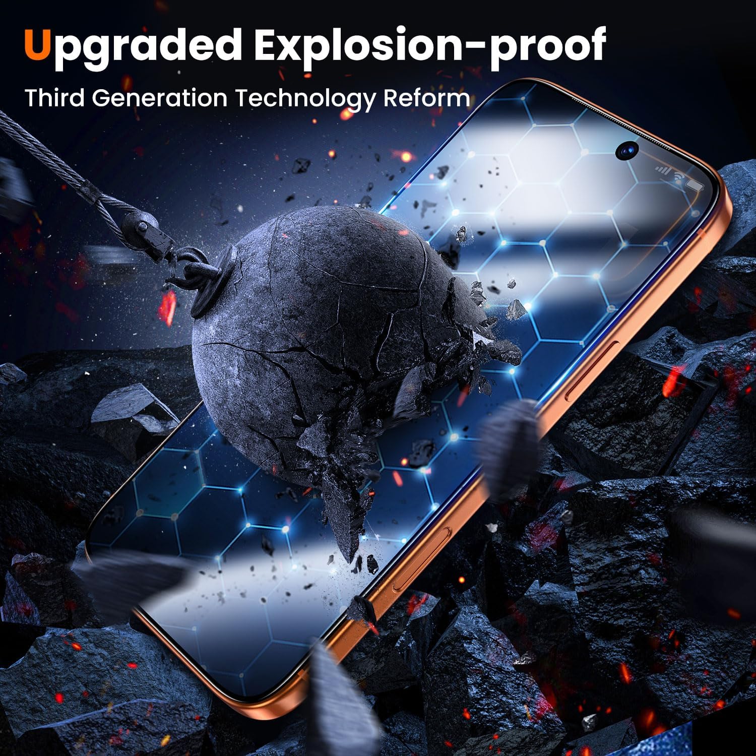 Thumbnail 2 de UniqueMe iPhone 17 Pro Privacy Screen Protector 2-pack