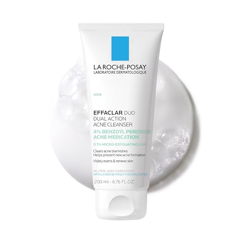 Detalle de La Roche-Posay Effaclar Dual 4% Benzoyl Peroxide Acne Face Wash 6.76oz