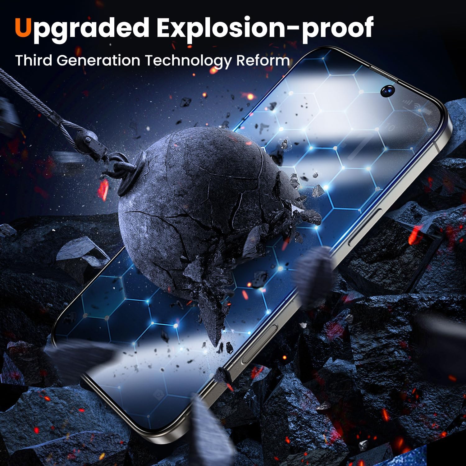 Detalle de UniqueMe iPhone 15 Pro Max privacy screen