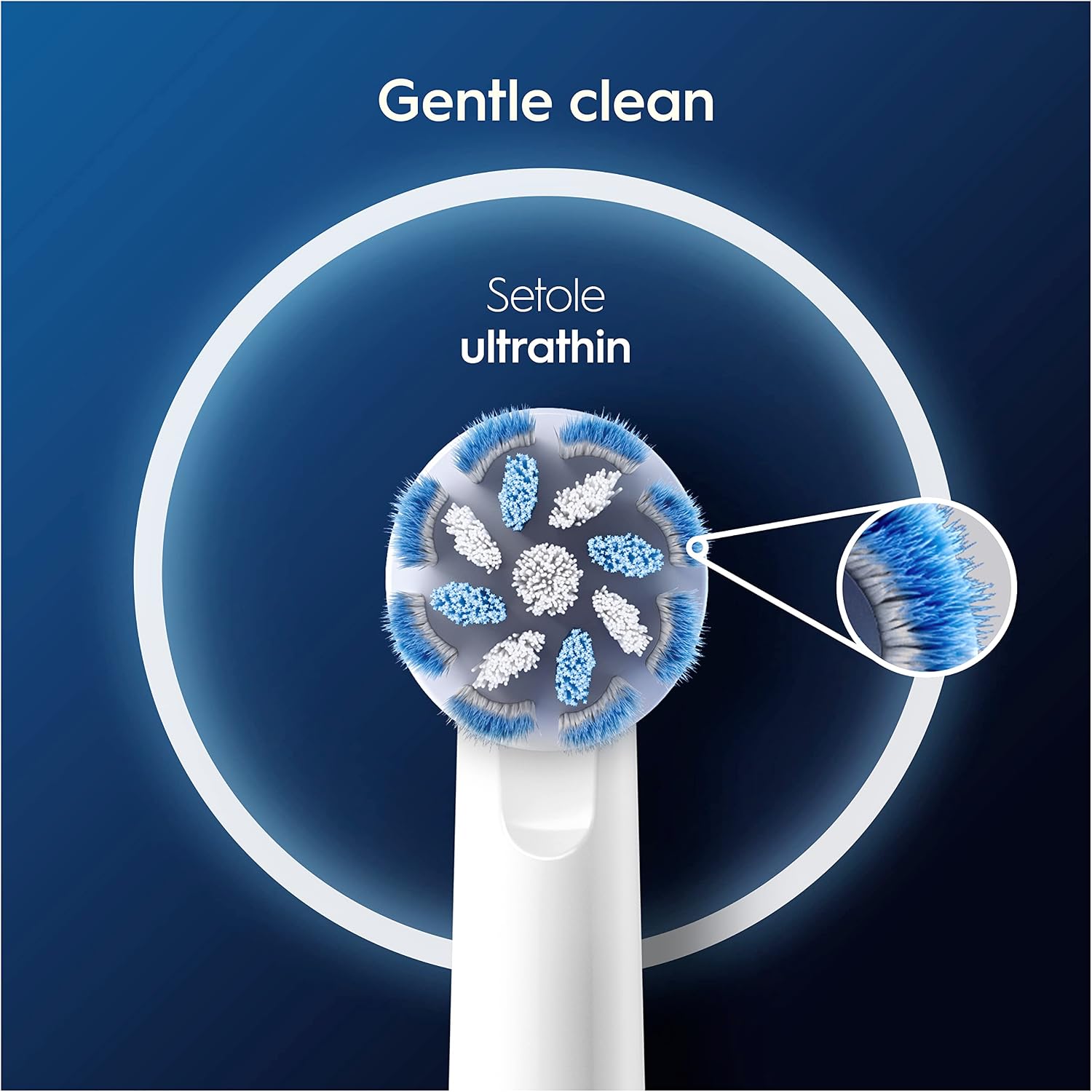 Detalle 2 de Oral-B Testina di Ricambio PRO Sensitive Clean Bianca – Confezione da 10 testine