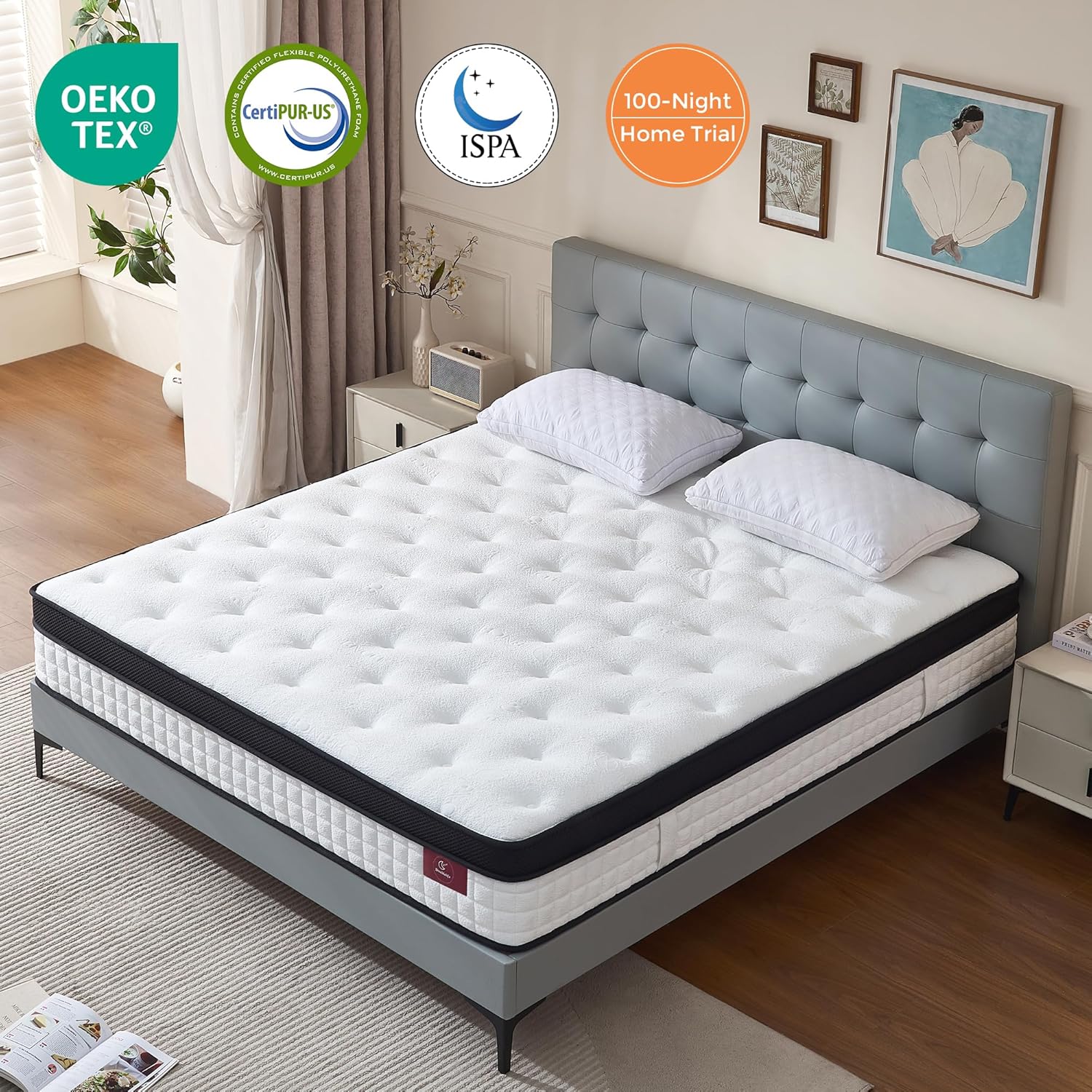 Thumbnail 2 de Doublelife 3ft Single Mattress with Gel Memory Foam and 9‑Zone Pocket Springs