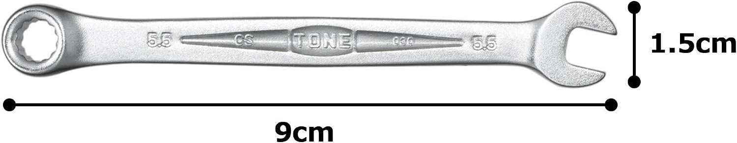Thumbnail 4 de トネ(TONE) HPCS-5.5 コンビネーションスパナ 二面幅5.5mm・全長88mm