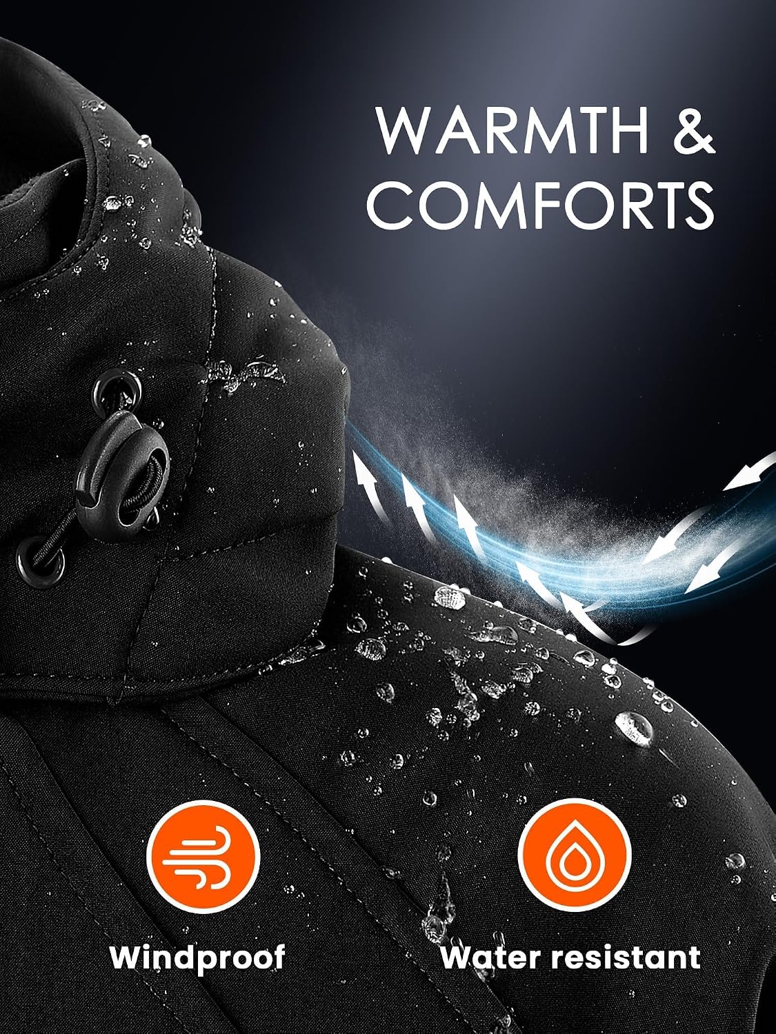 Detalle de WASOTO Women's Heated Jacket with 18400 mAh Battery
