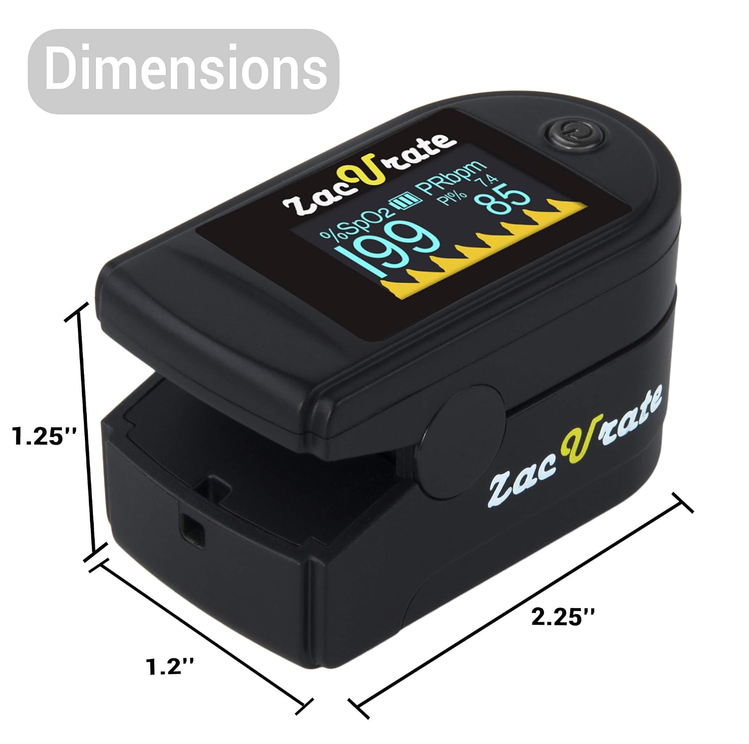 Thumbnail 3 de Zacurate 500C Elite Pulse Oximeter 6‑view OLED