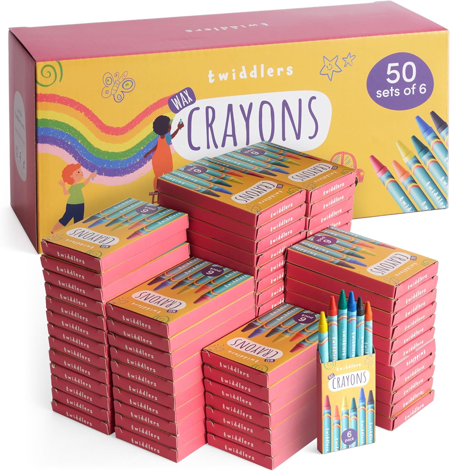 THE TWIDDLERS 300 Pastelli a cera per bambini 🎨