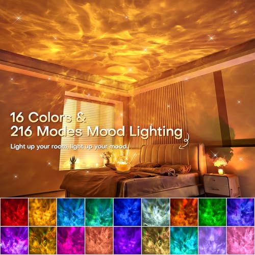 Detalle de PIKOY Veilleuse LED Ciel Étoilé – Lampe de Chevet et Décoration Chambre