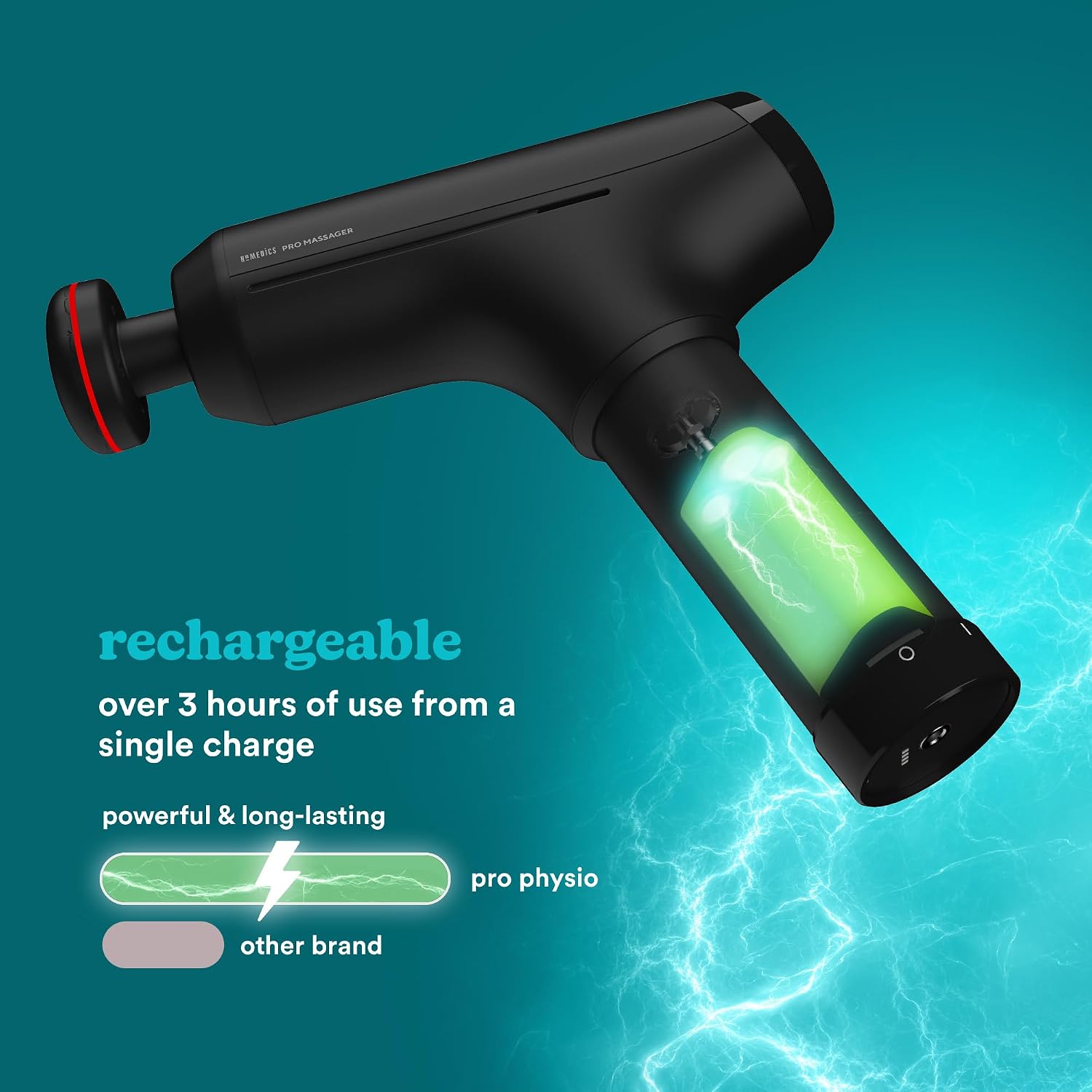 Thumbnail 4 de Homedics Pro Power Handheld Massage Gun 6 heads