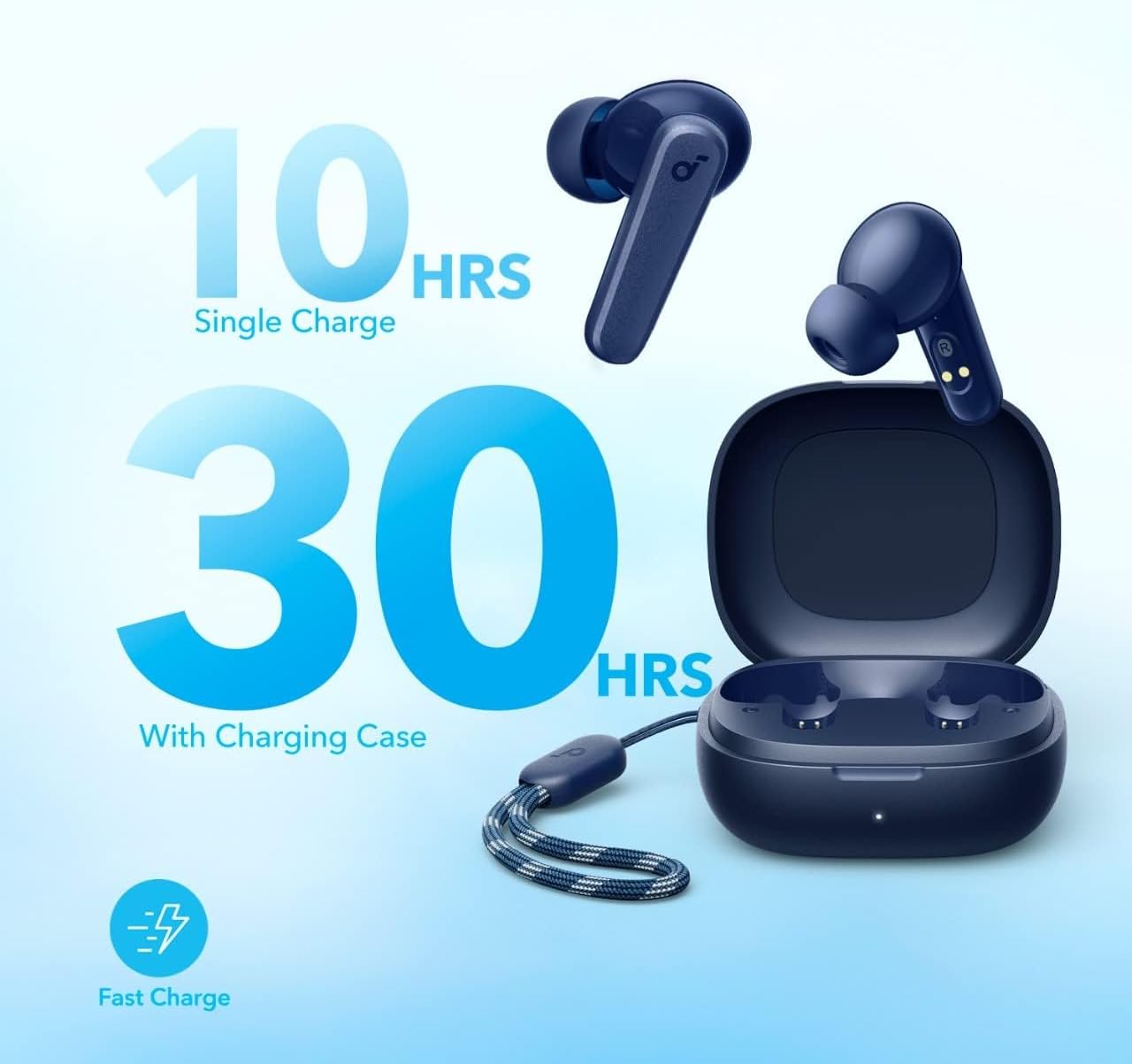 Detalle 2 de Soundcore by Anker P20i True Wireless Earbuds (Bluetooth 5.3, IPX5, 30H playback)