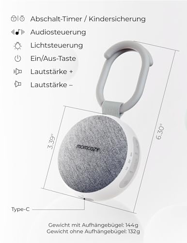 Thumbnail 7 de Momcozy WN06 White Noise Machine Baby mit Nachtlicht – Grau