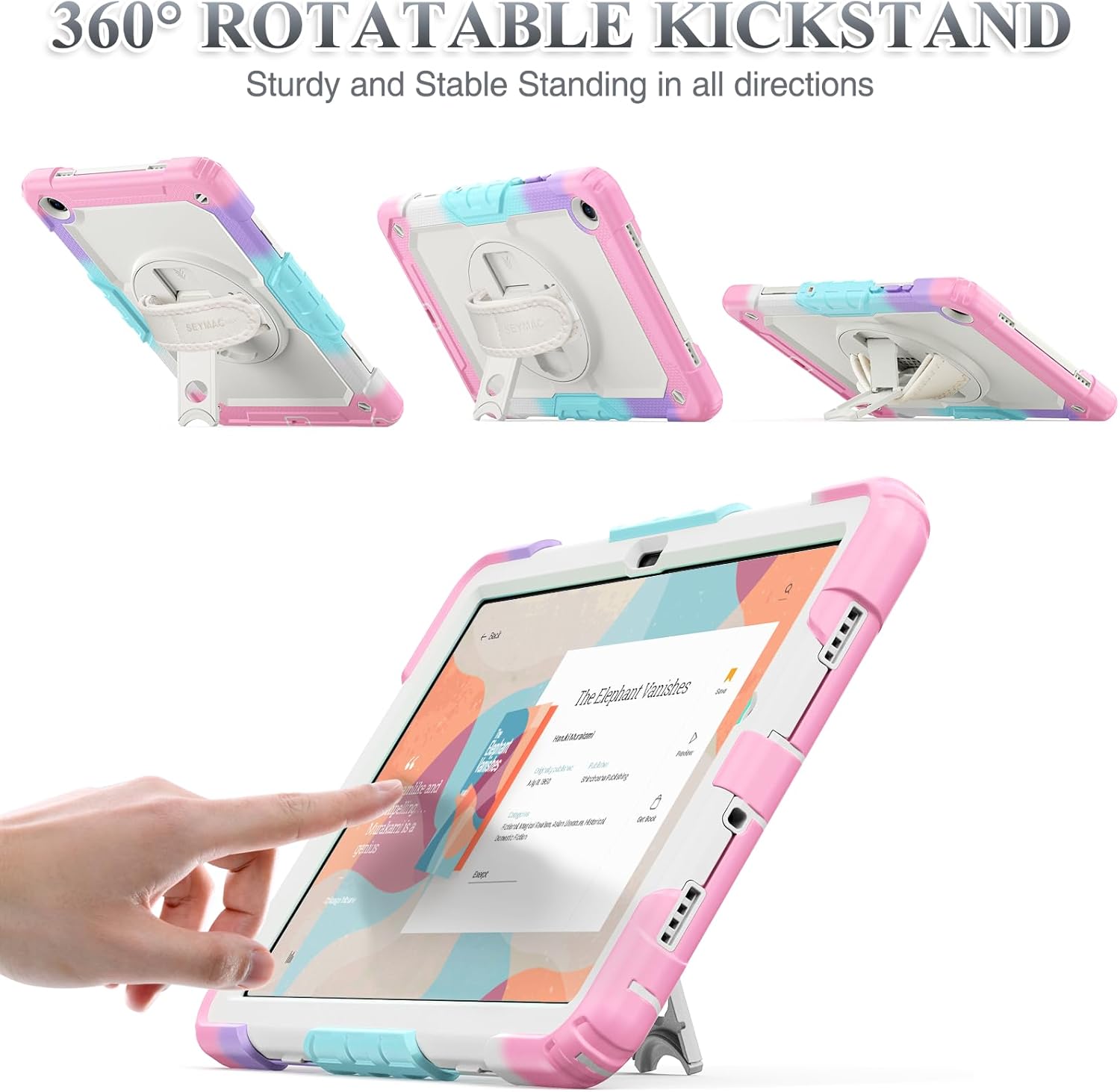 Thumbnail 2 de SEYMAC stock Case for Samsung Galaxy Tab A11+ Plus / A9+ Plus 11" (2025/2023) in Pink+Beige