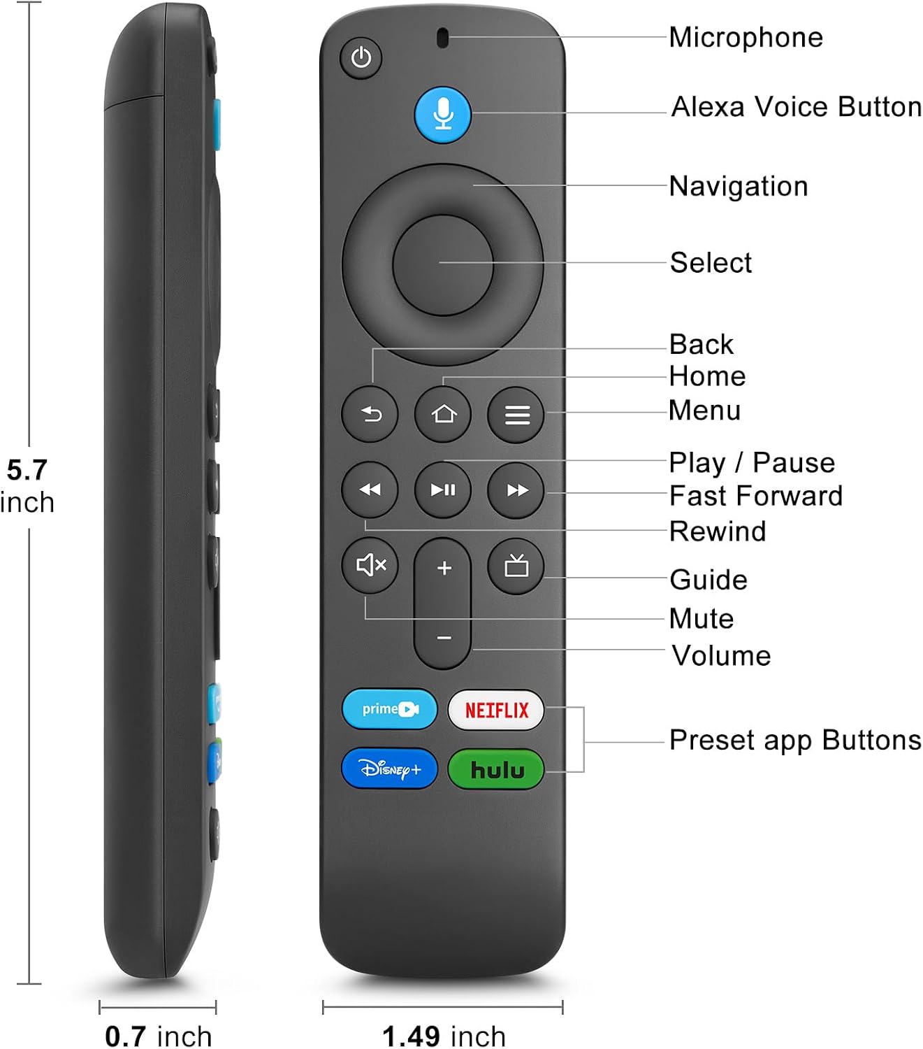 Thumbnail 6 de Voice Replacement Remote Control for Fire TV Stick