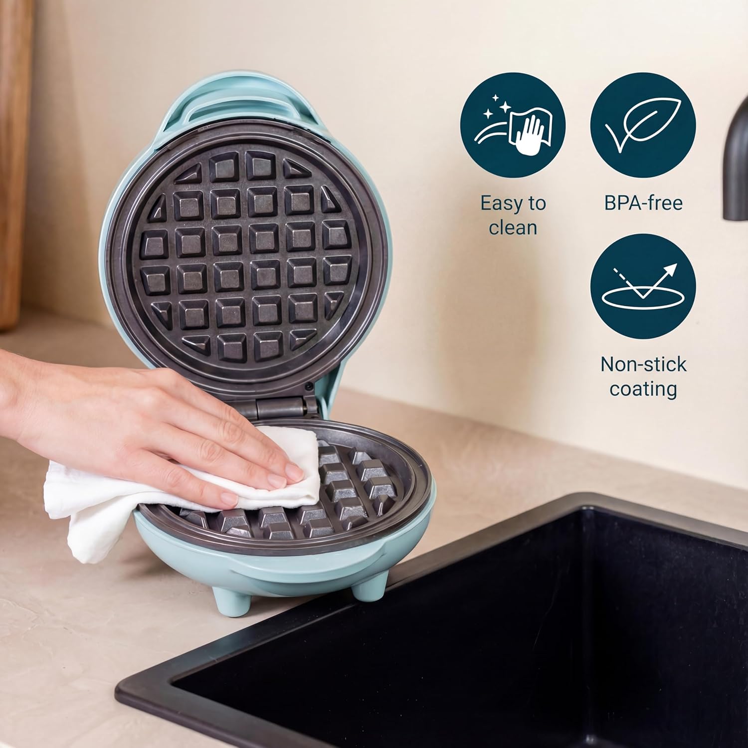 Thumbnail 5 de Bestron Mini-Waffeleisen 550 W 🧇