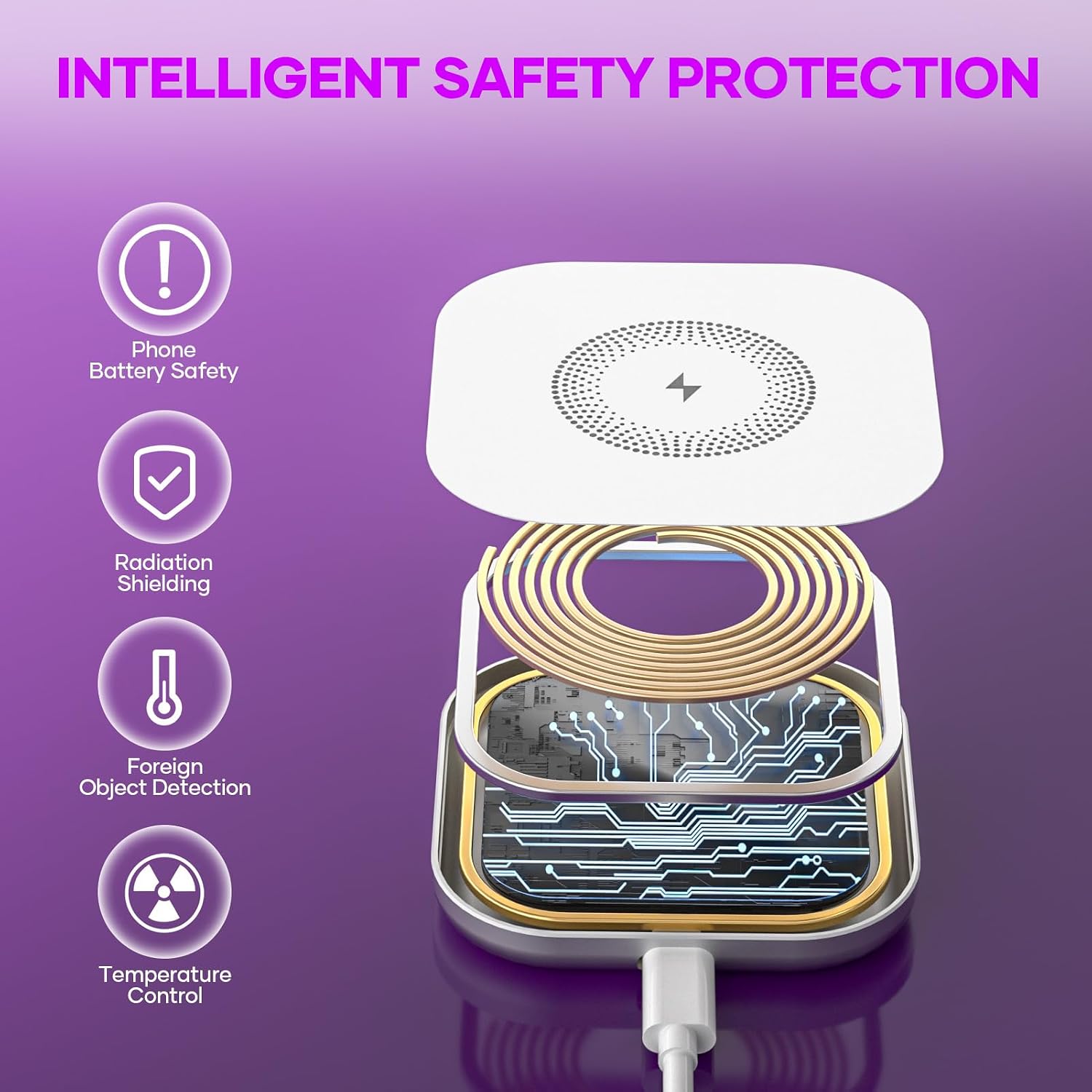 Thumbnail 2 de Magnetic Mag-Safe Wireless Charger 2 Pack