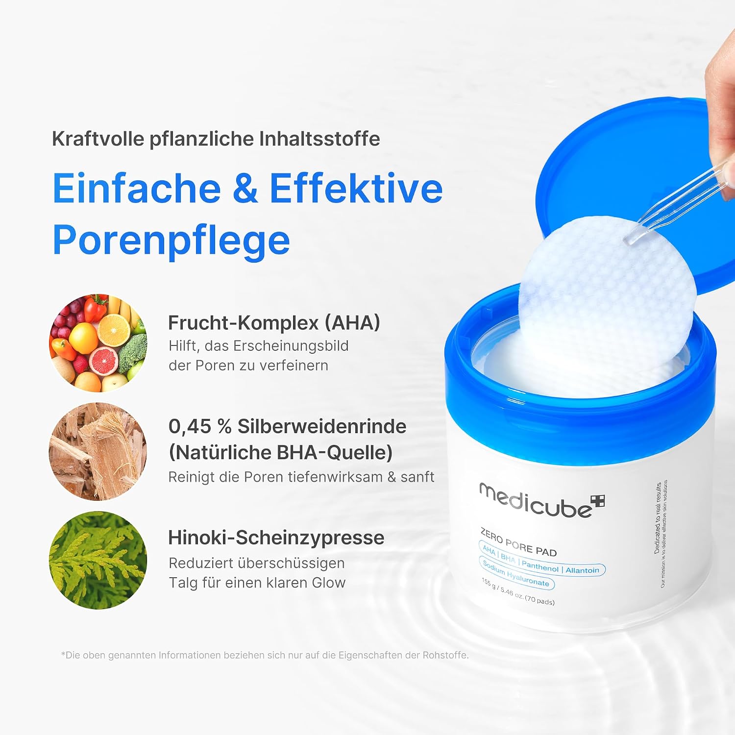 Detalle 2 de Medicube Zero Pore Pad 2.0 – Peeling-Tonerpads für Porenpflege