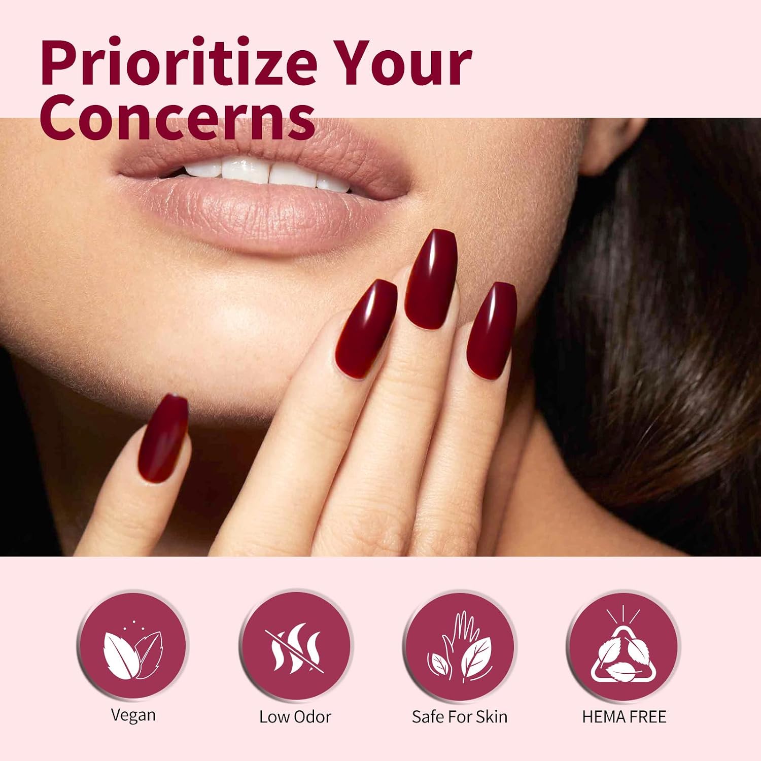 Thumbnail 2 de CANNI 6 Colors Gel Polish Deep Cherry Red