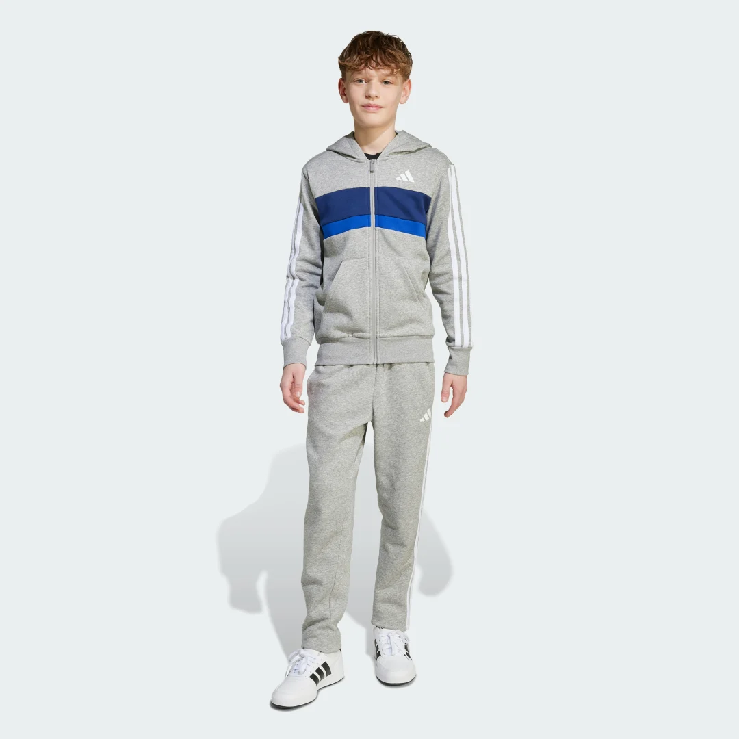 Thumbnail 2 de Adidas Tiberio Fleece 3 bandas en Gris 🏃♂️