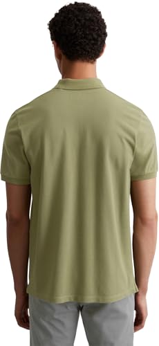 Detalle de Marc O'Polo Herren Kurzarm-Poloshirt aus Bio-Baumwolle Regular Fit – Olive, XXL