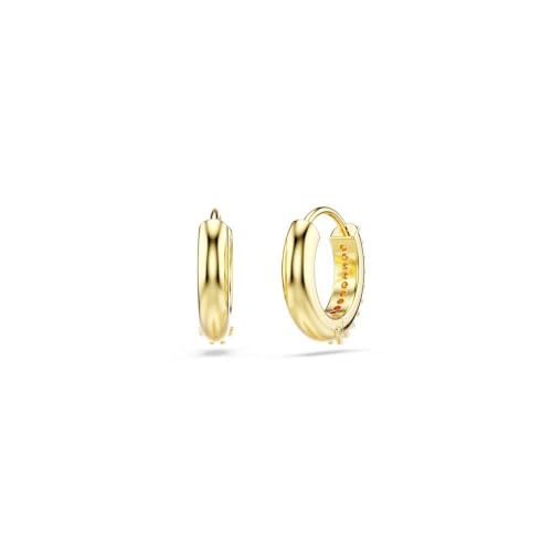 Detalle 2 de Swarovski Matrix Hoop Earrings – Clear Crystals in Gold-Tone Setting