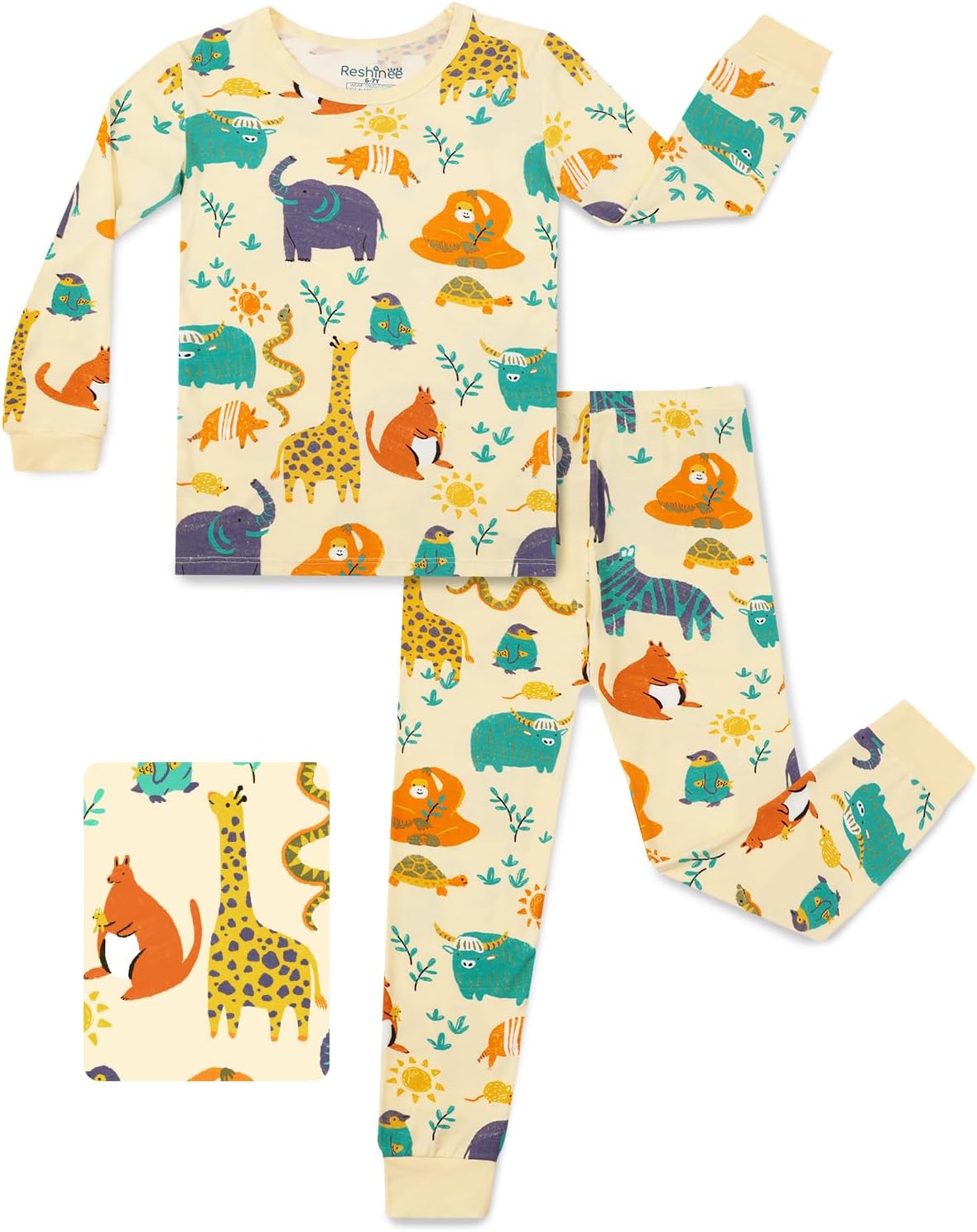 Detalle de babee Reshinee Kids Pajamas, Bamboo Viscose