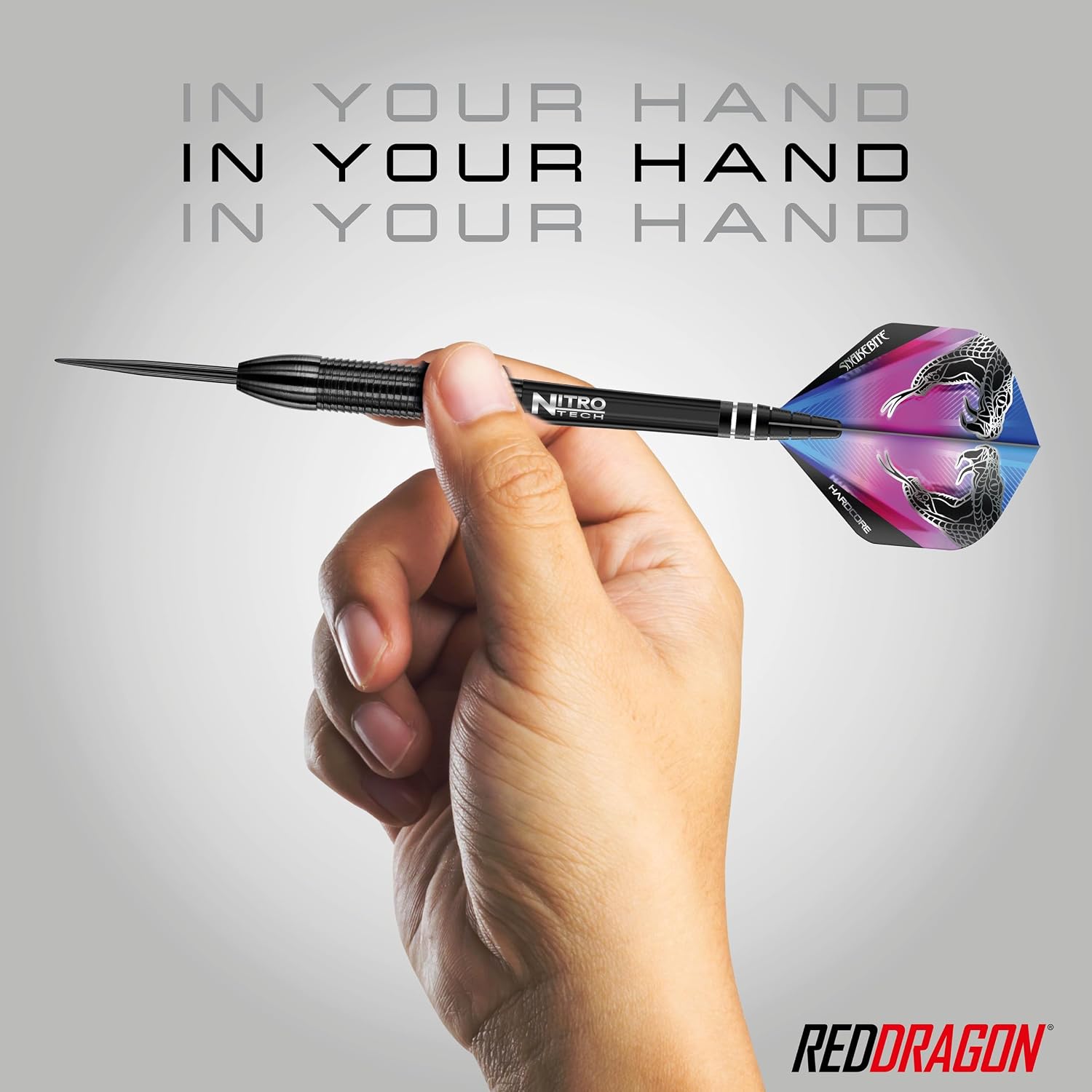 Detalle de Red Dragon Peter Wright Snakebite 3: 26g Tungsten Darts Set with Flights and Stems