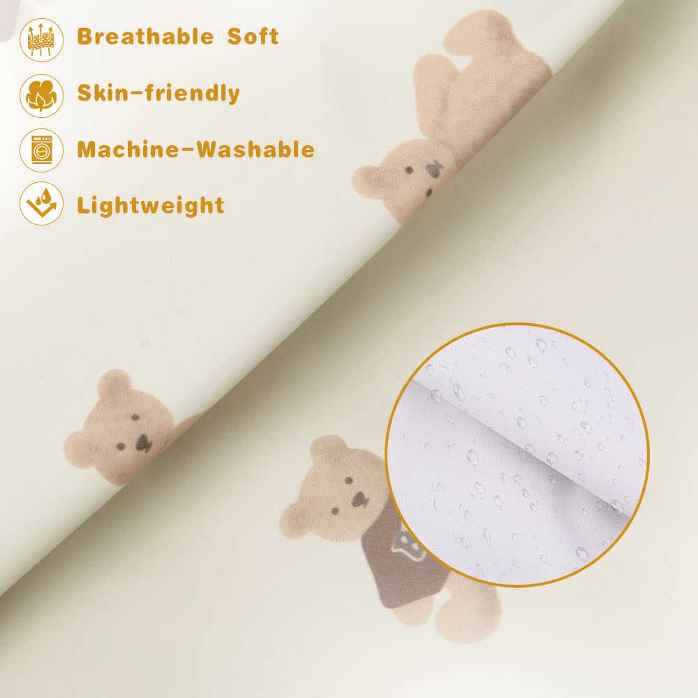 Detalle de Vicloon Baby-Lätzchen mit langen Ärmeln, wasserdicht mit Tasche – beige (6–12 Monate)