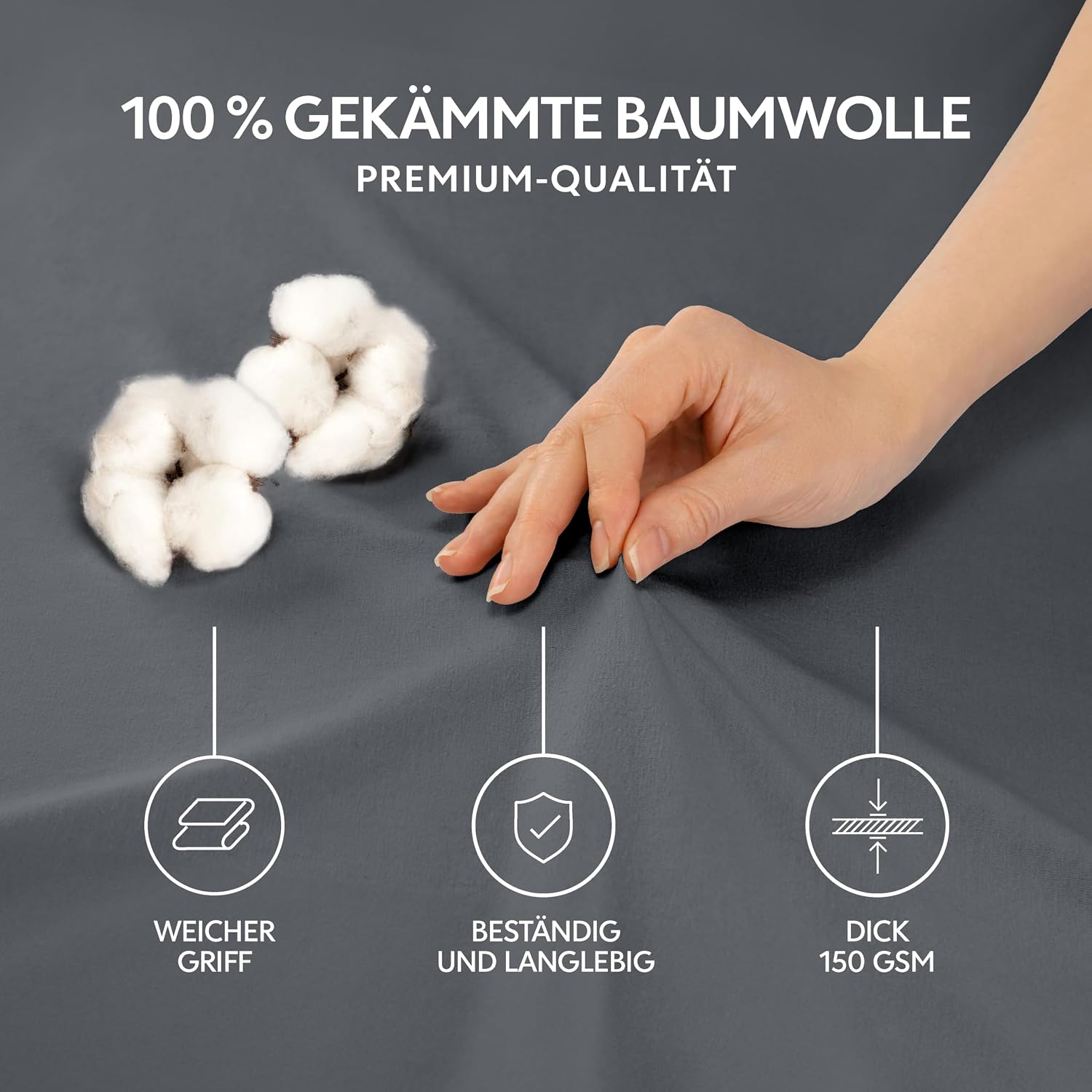 Detalle 2 de Dreamzie Premium Spannbettlaken 90x200 cm
