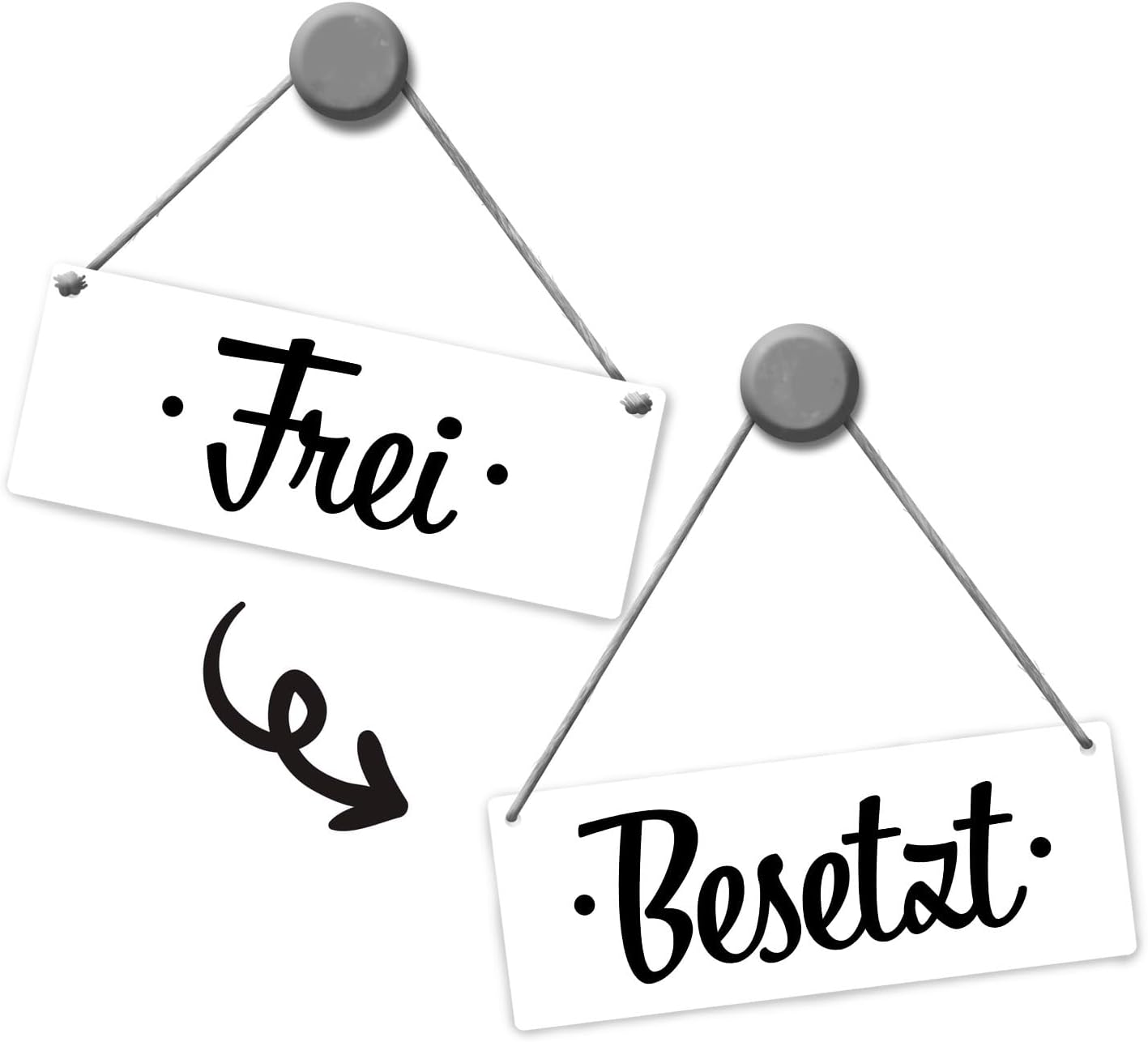 Thumbnail 1 de Wendeschild Toilette Besetzt/Frei 7,5 x 20 cm