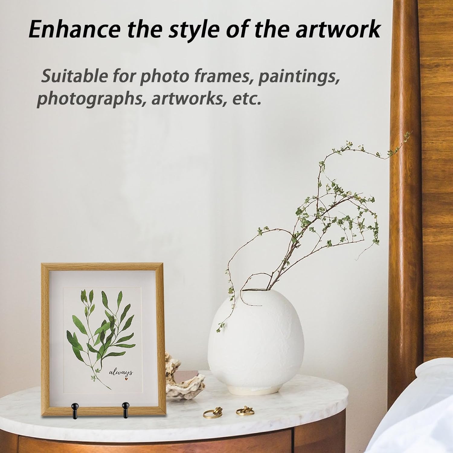 Thumbnail 6 de 4 Pack 8 Inch Plate Stands (Black Metal) for Display – Adjustable Tabletop Shelf Brackets