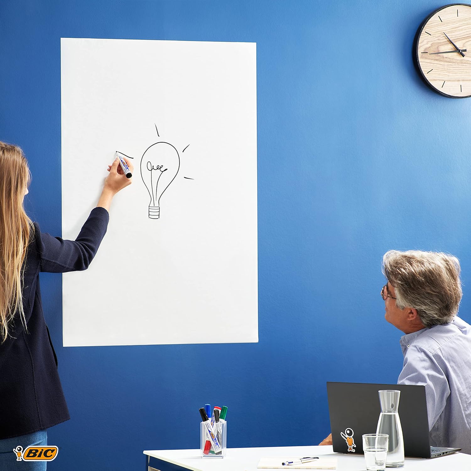 Thumbnail 3 de BIC Velleda Whiteboard Folie – Selbstklebend, trocken abwischbar, 100 x 200 cm (1 Rolle)