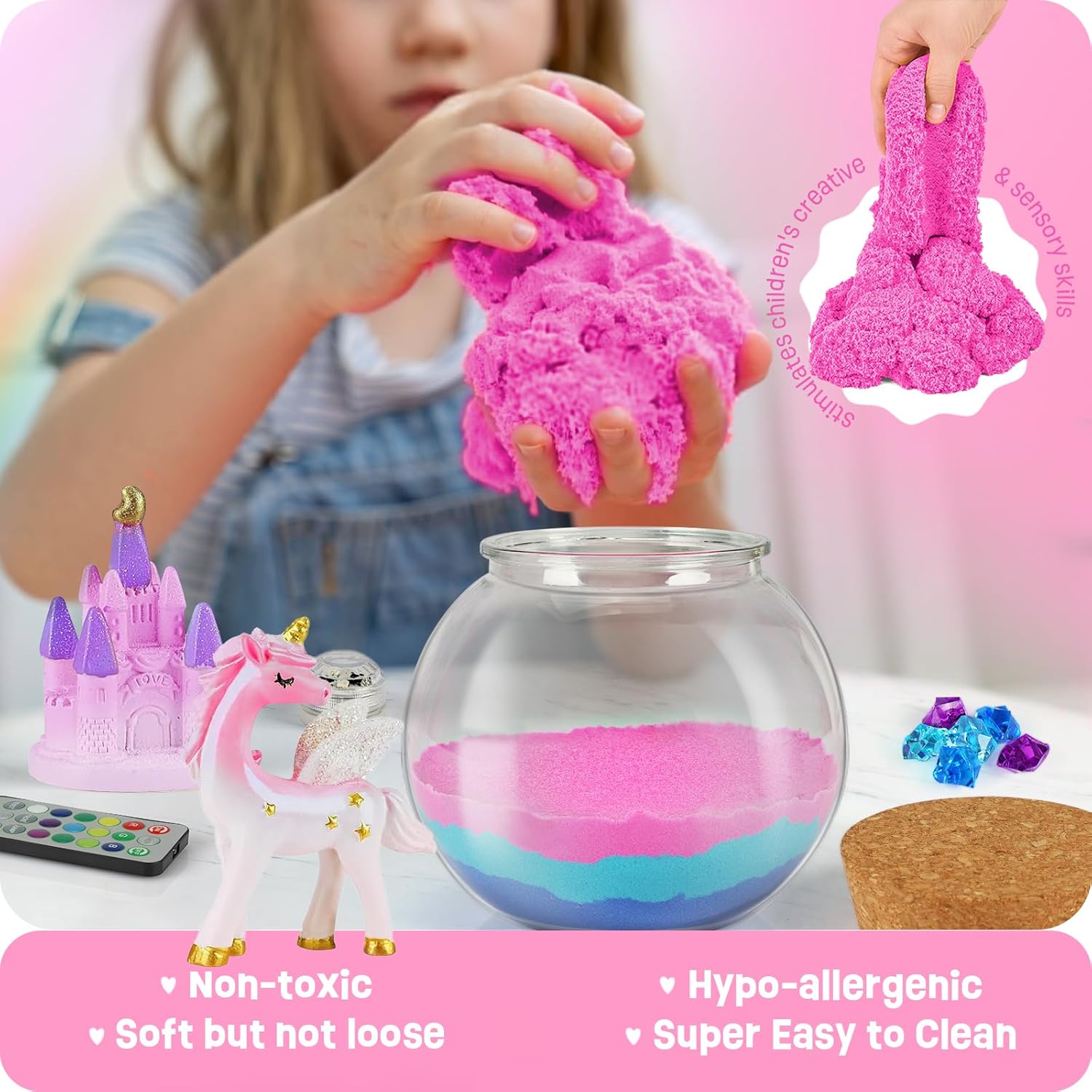 Detalle de Einhorn Terrarium Set DIY für Mädchen
